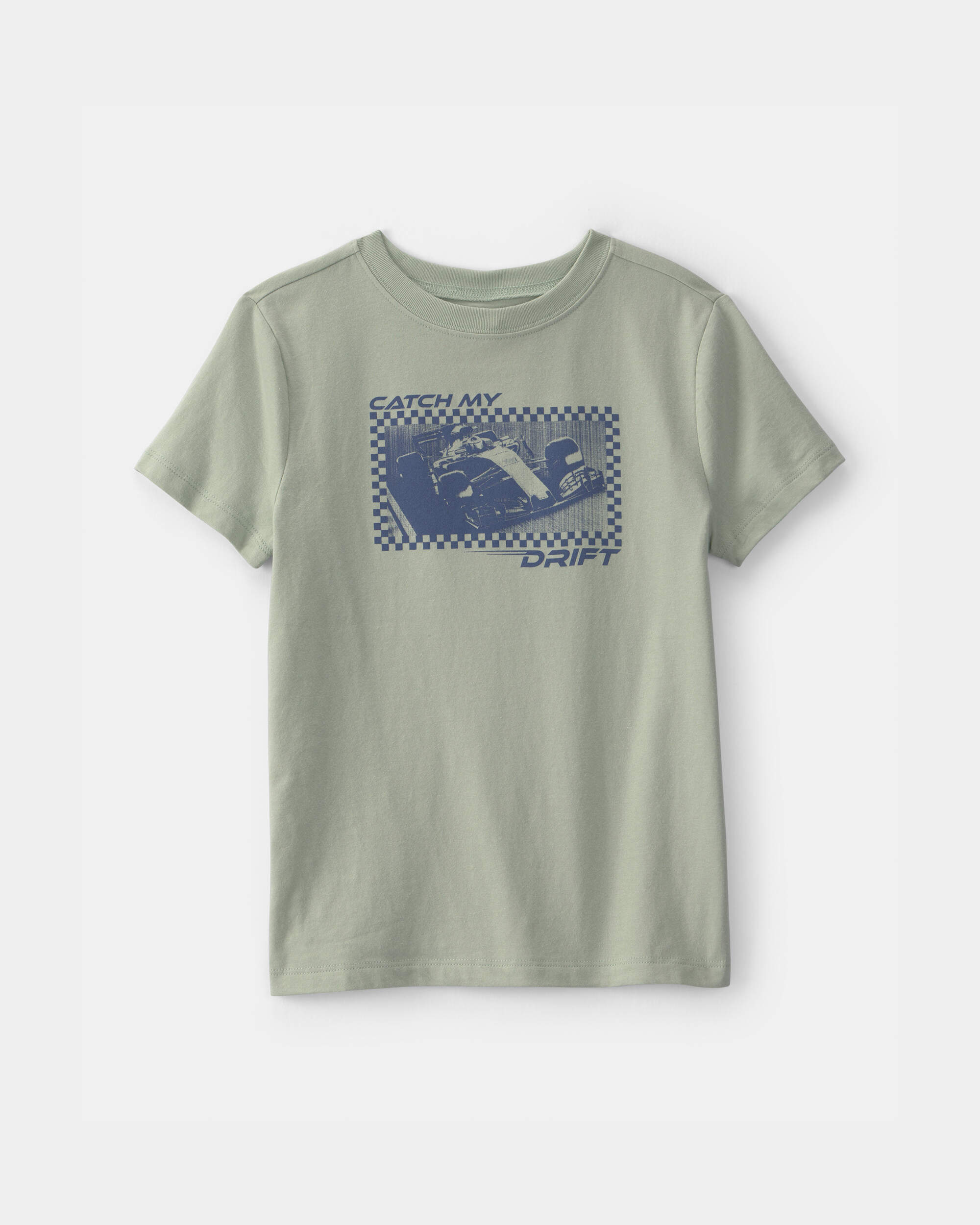 Boys 'Catch My Drift' Race Car Graphic Tee - Green