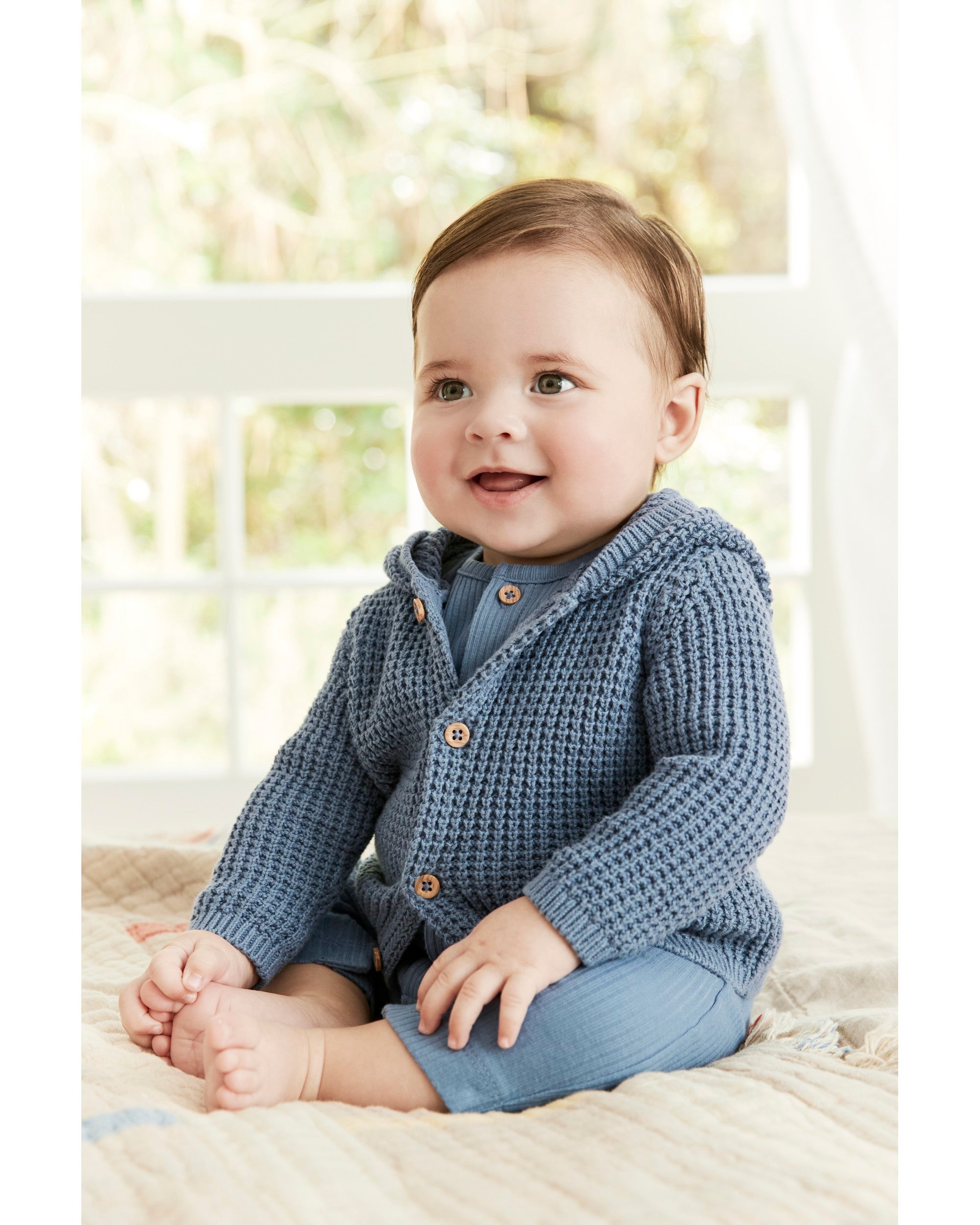 Blue Hooded Cotton Cardigan Carter s Oshkosh Canada