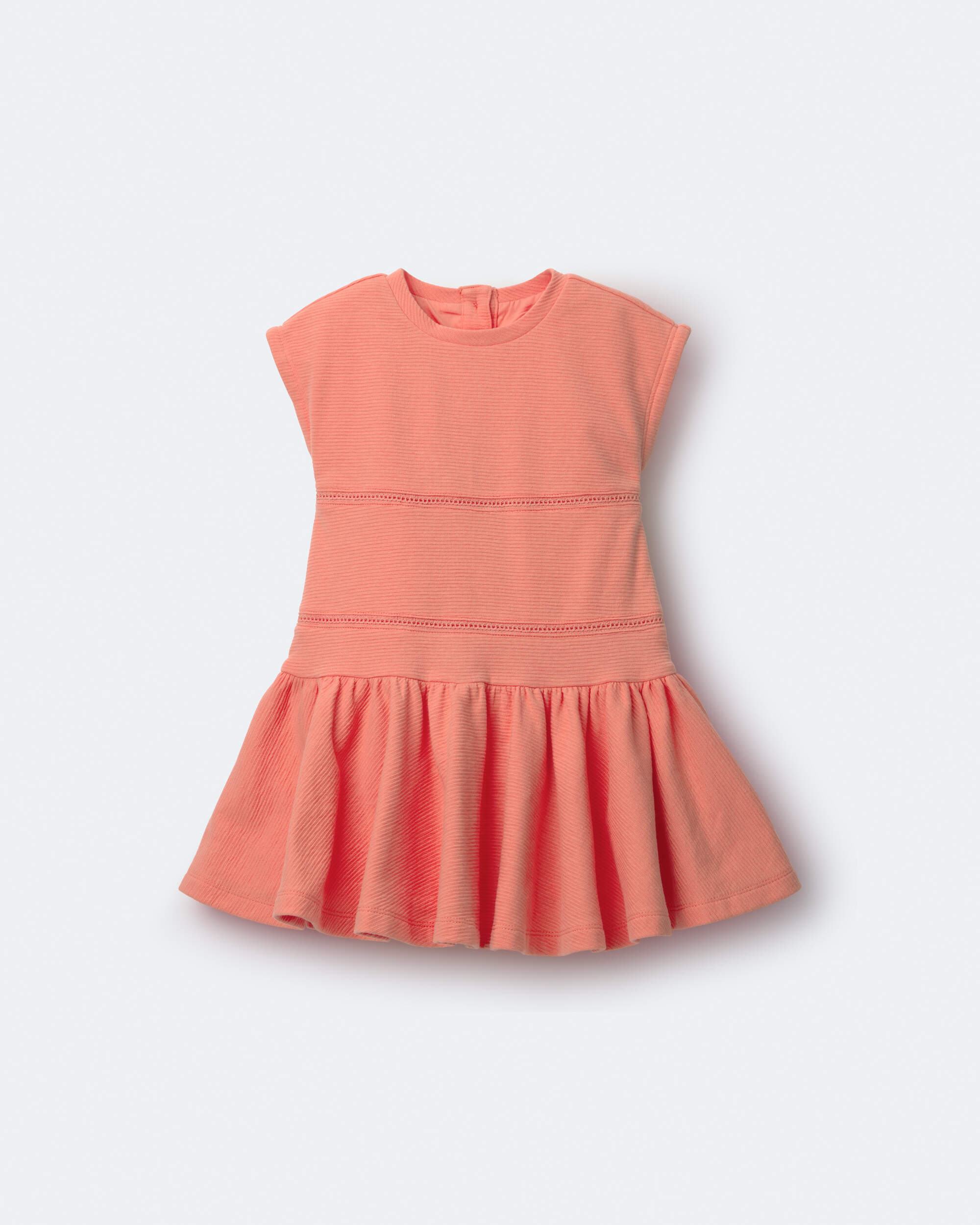 Toddler Girl Drop Waist Short-Sleeve Dress - Orange