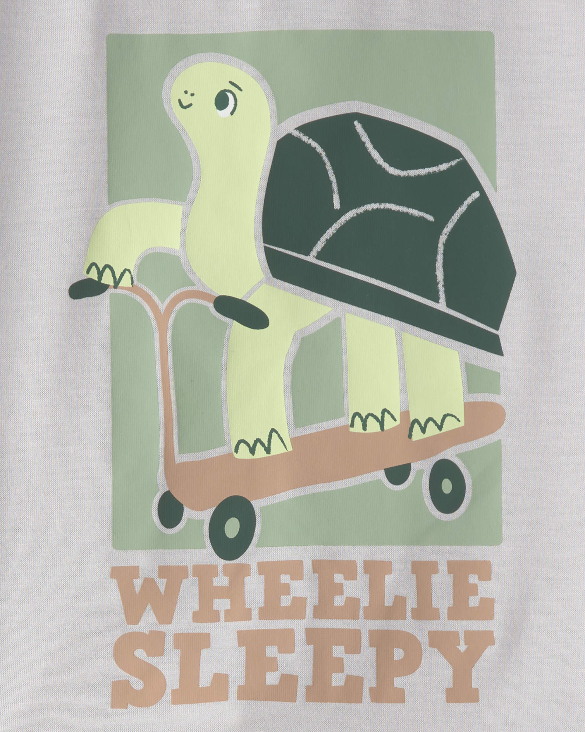 Toddler Boy Turtle Loose Fit 2-Piece Pajama Set - Grey/Green