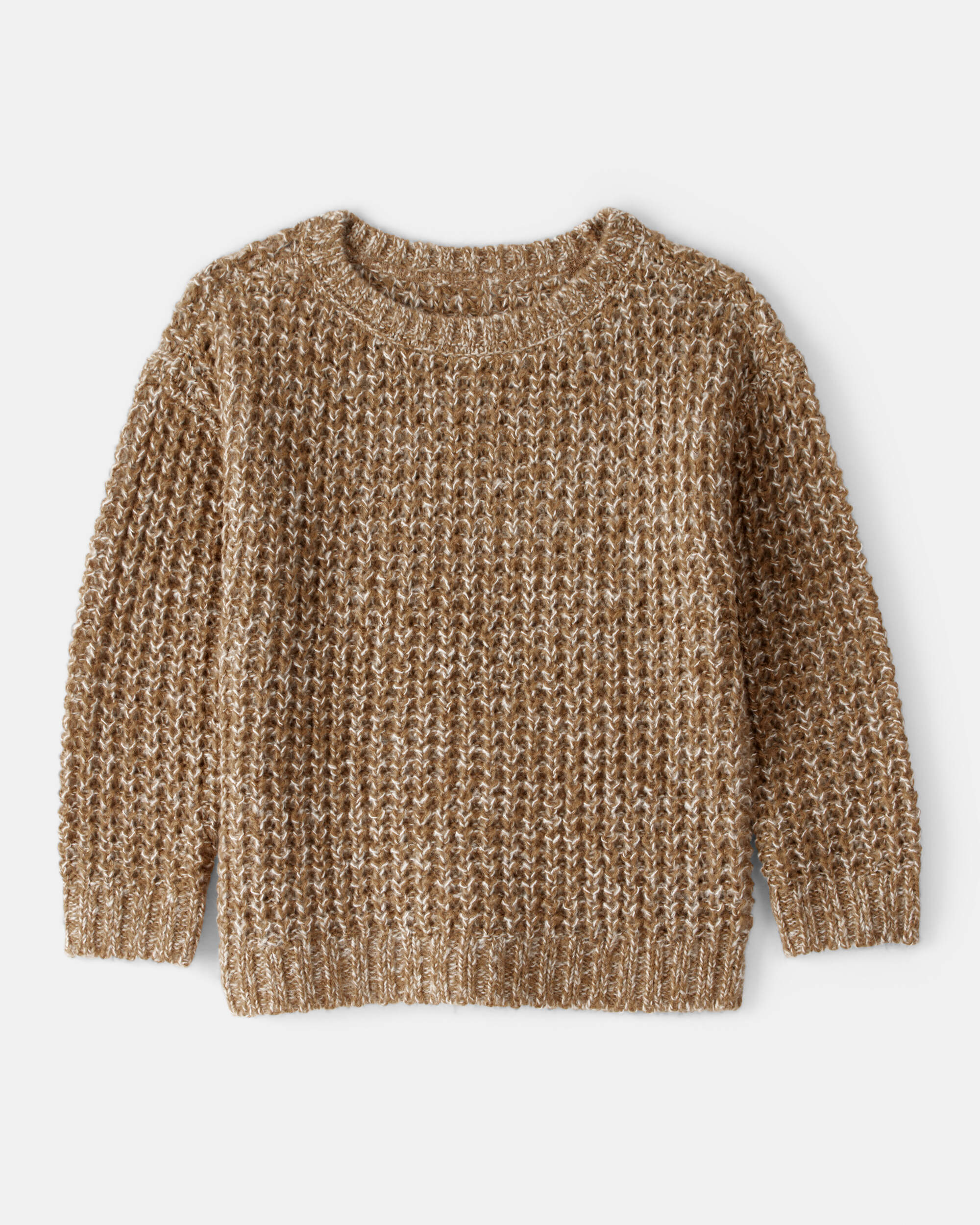 Toddler Boy Textured Sweater - Khaki