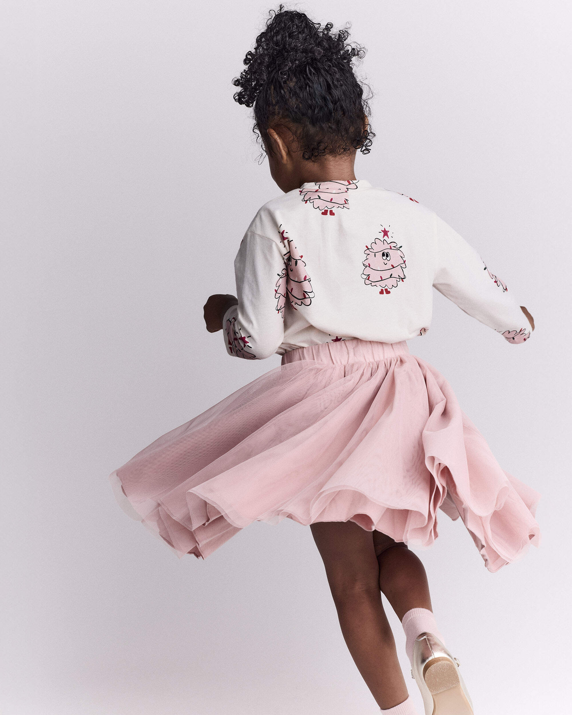 Toddler Girl Holiday Squish Character Long-Sleeve Graphic Tee - Ivory