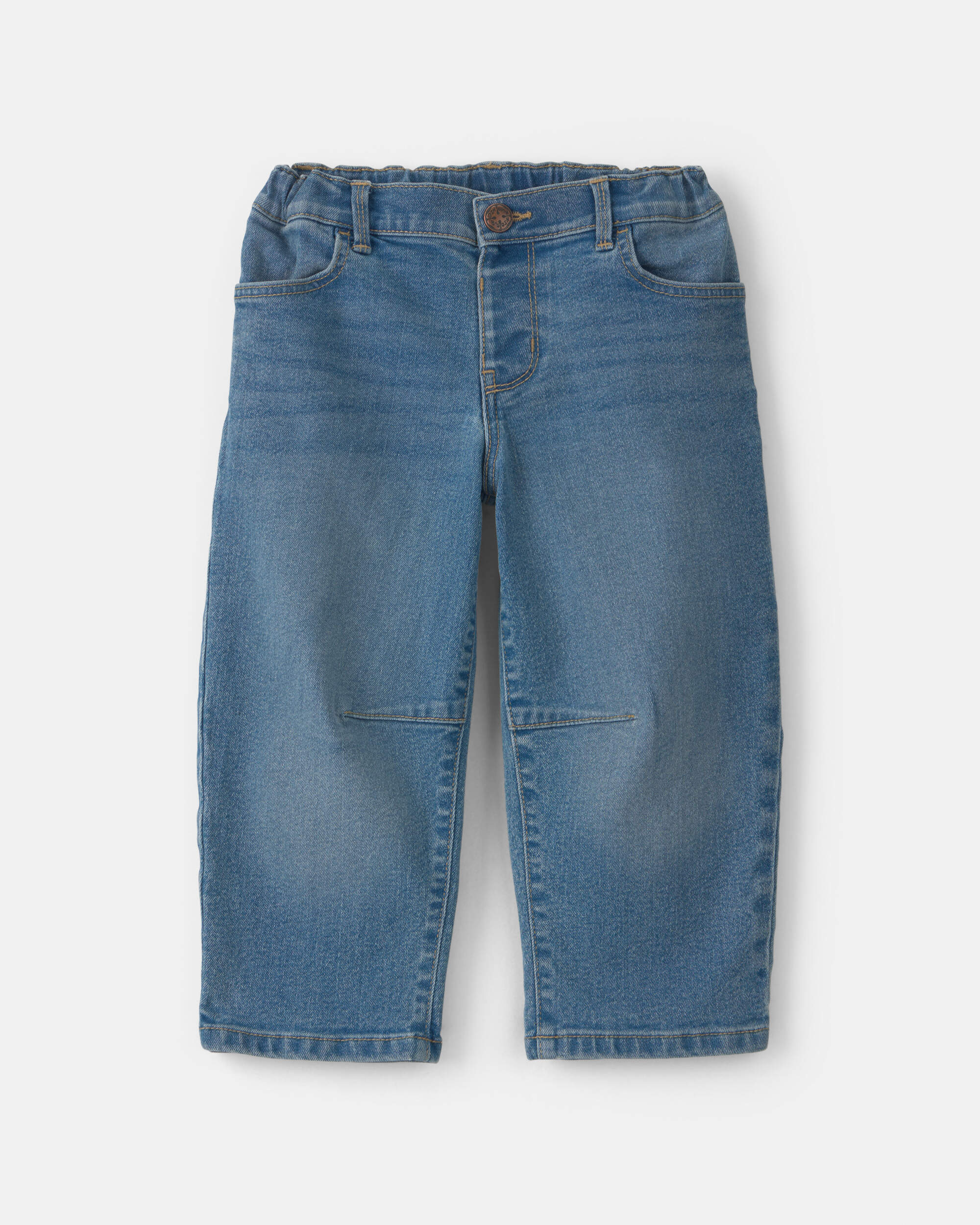 Toddler Girl Denim Barrel Jeans - Medium Wash | Carter's Oshkosh