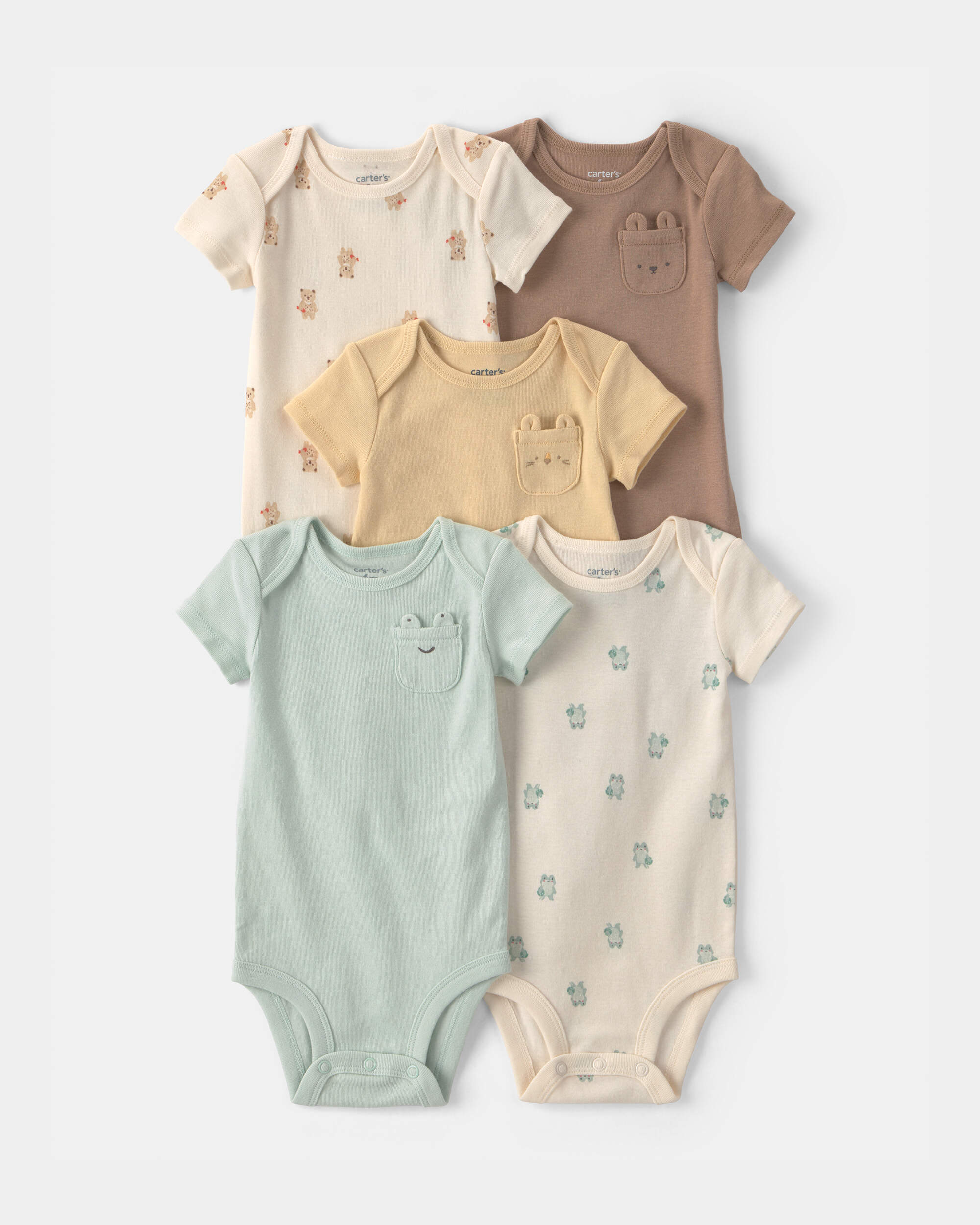 Baby 5-Pack Critter Multipack Bodysuits