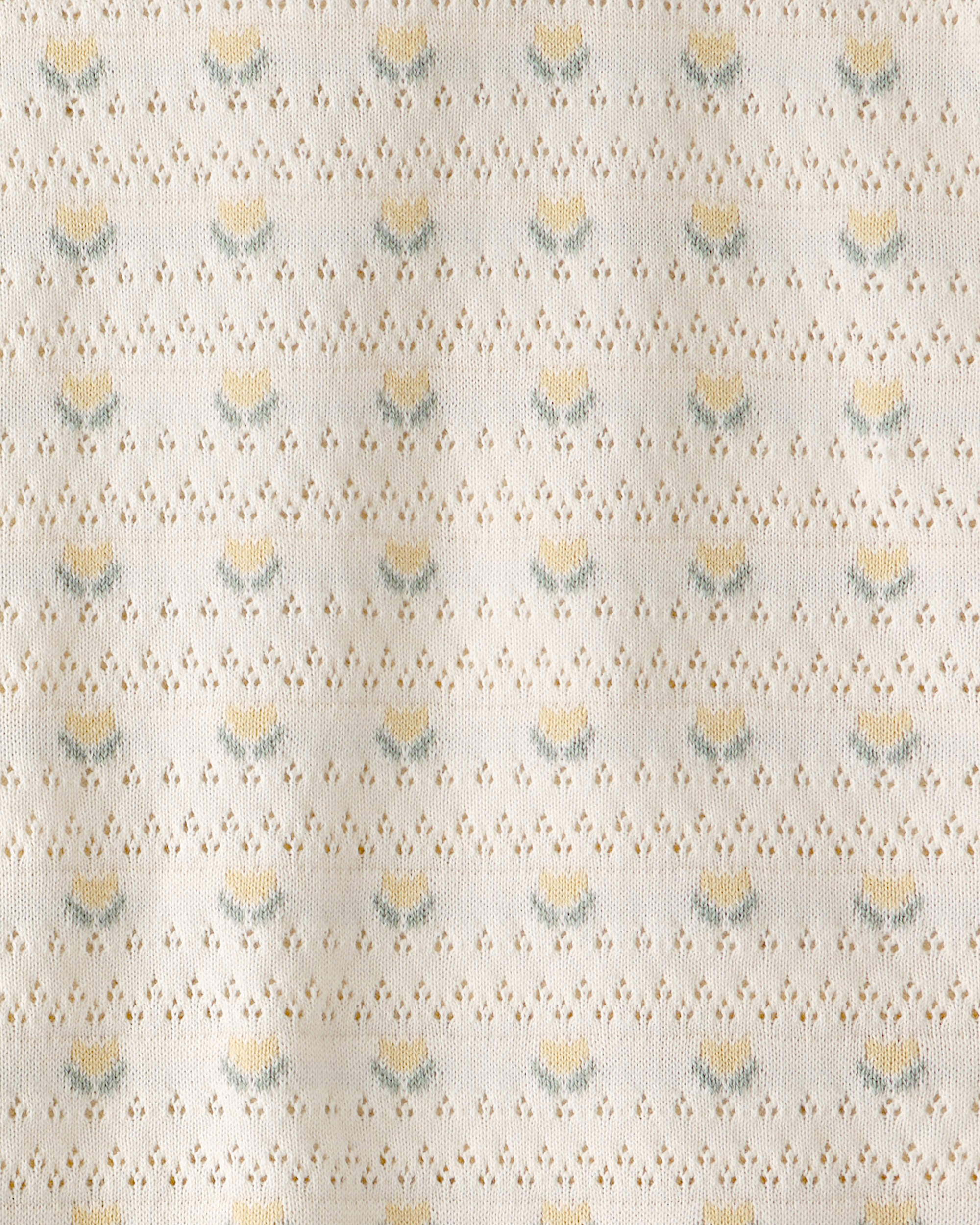 Girls Organic Cotton Sweater Knit Set Honey Floral Print