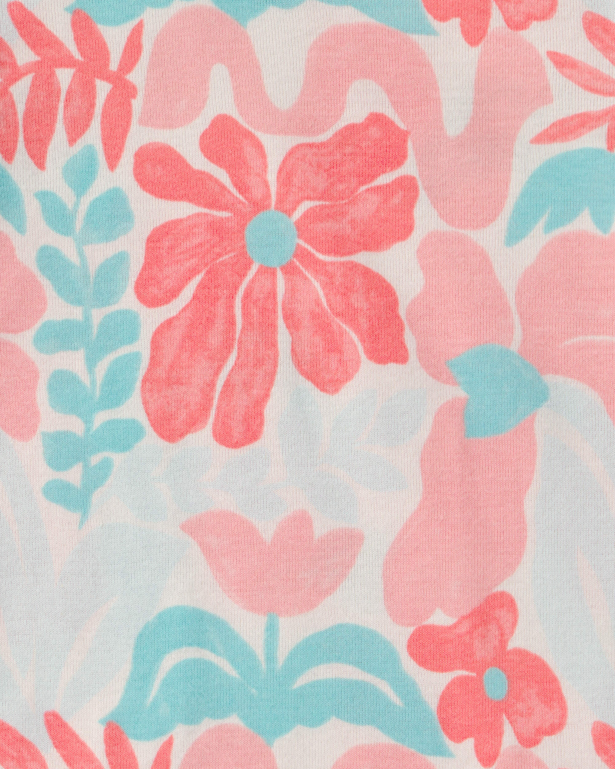 Baby Girl Flamingo 100% Cotton Short-Sleeve Snug Fit 4-Piece Pyjama Set - Pink/Blue