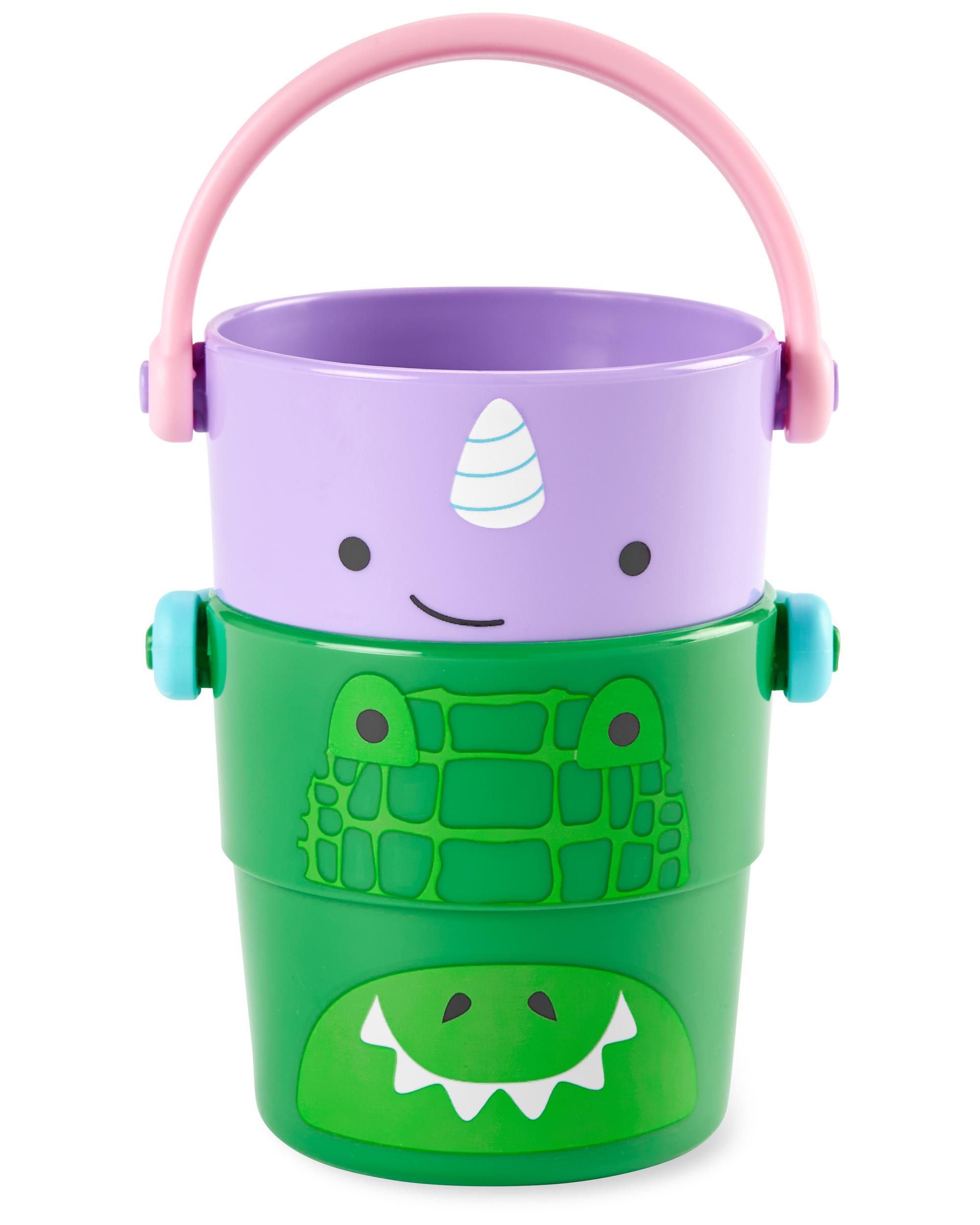 Zoo Stack & Pour Buckets Baby Bath Toy