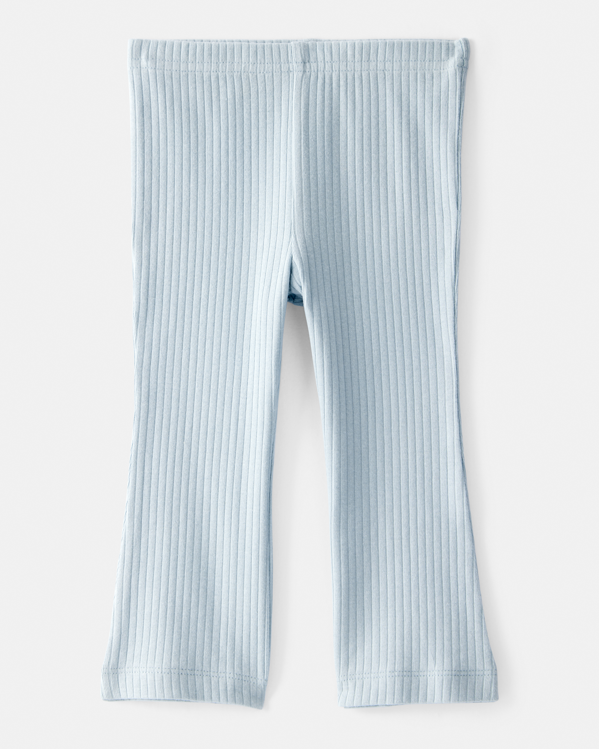 Baby Girl Flare Pull-On Stretch Rib Leggings - Blue