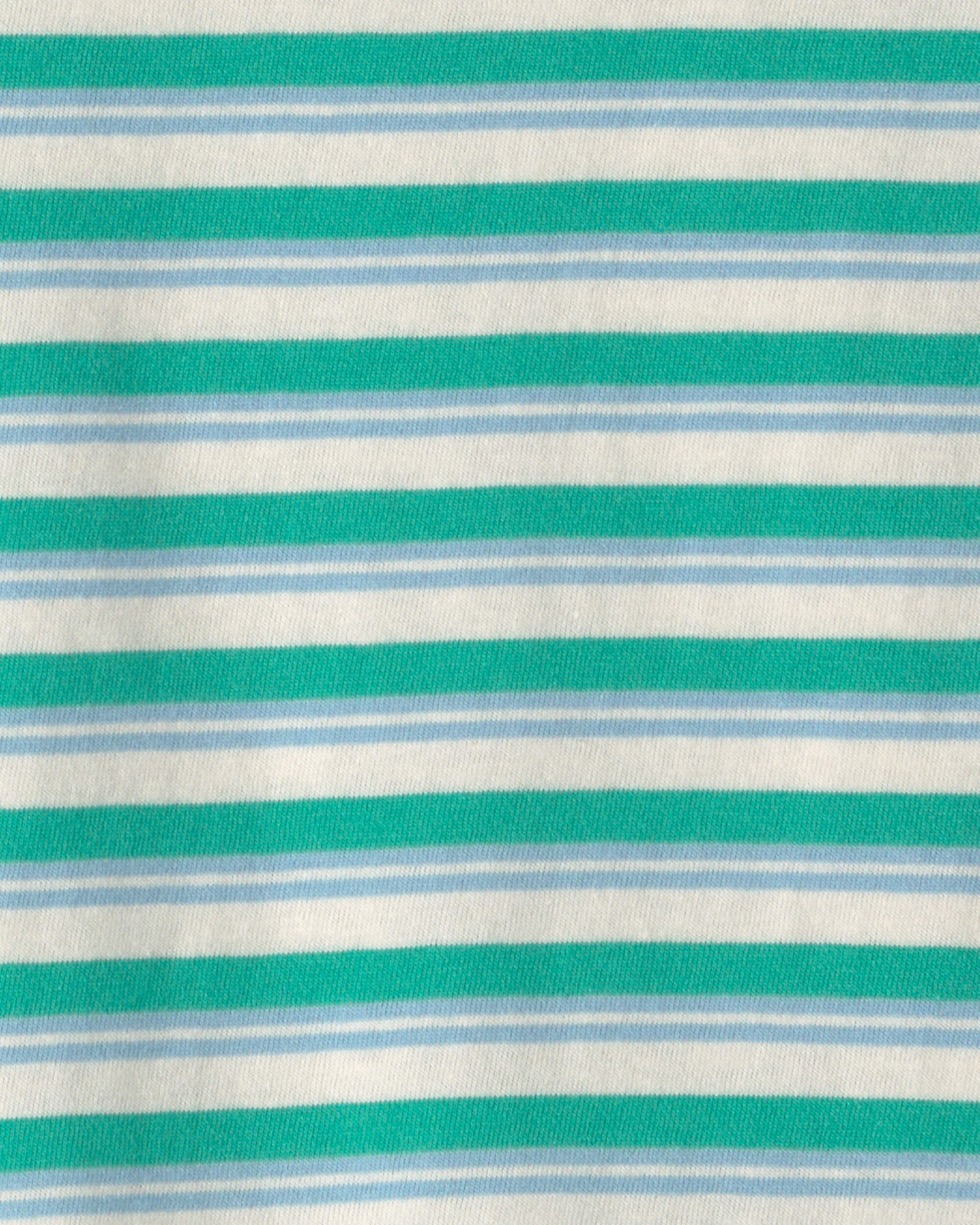 Boys Striped Tee - Green/Yellow