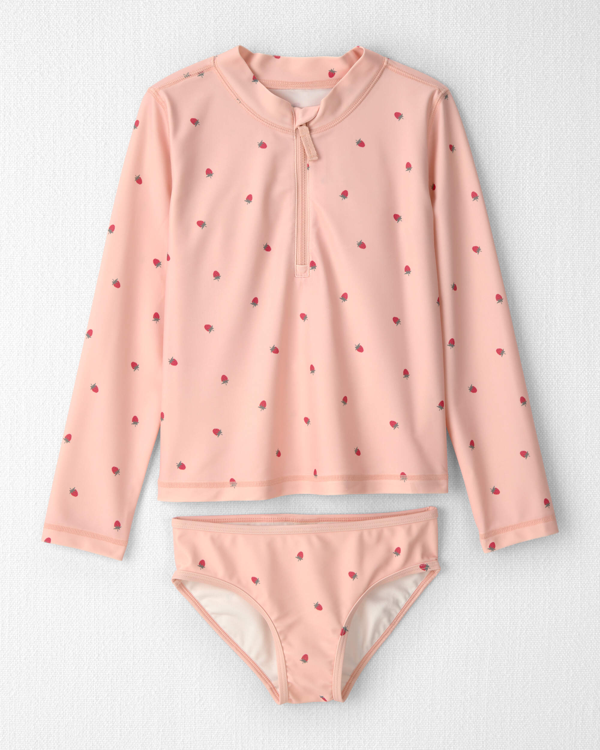 Girls 2-Piece Recycled Rashguard Swimsuit Set Blissful Petals Print