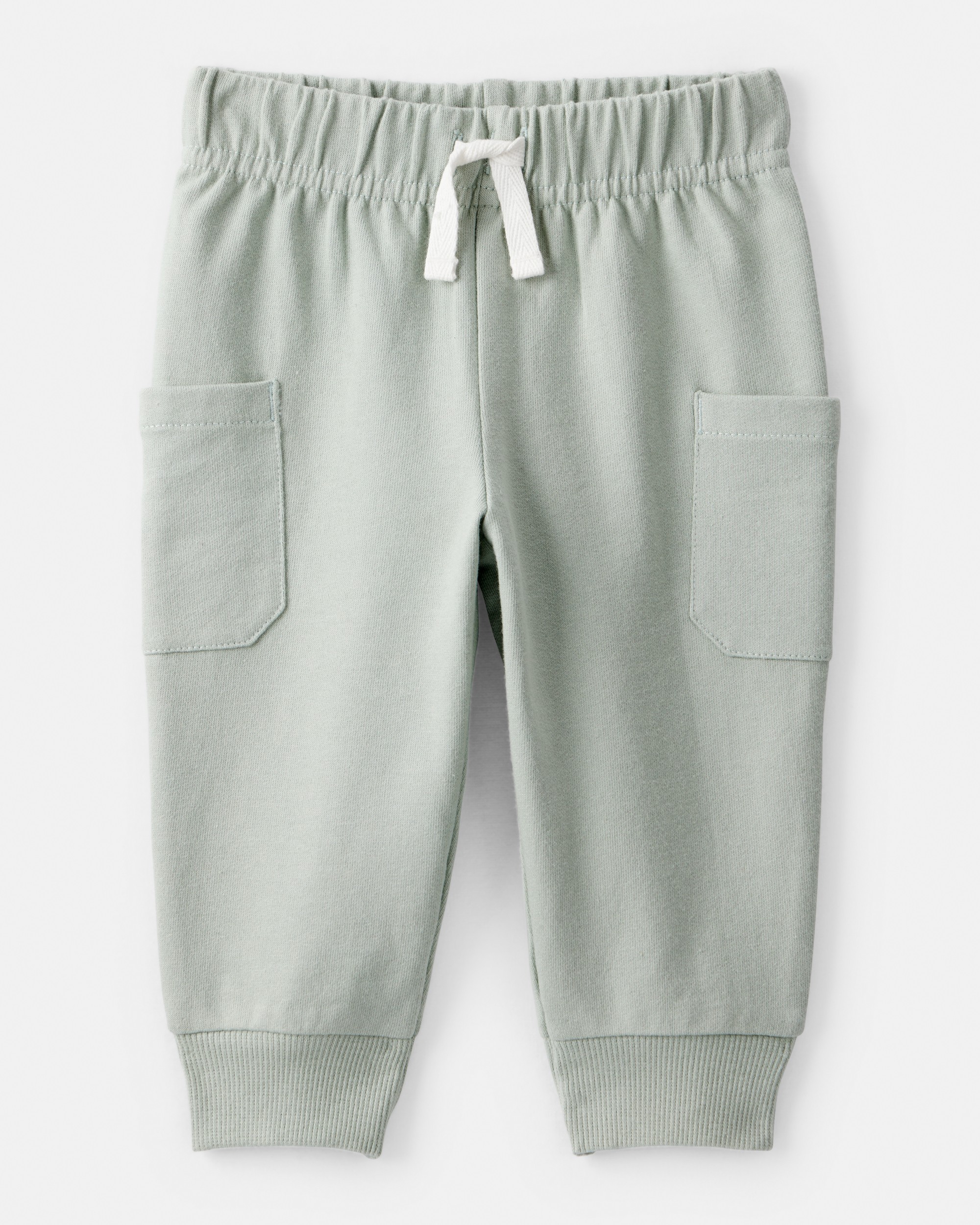 Baby Boy 2-Piece Airplane Thermal Bodysuit & Jogger Set - Green/White