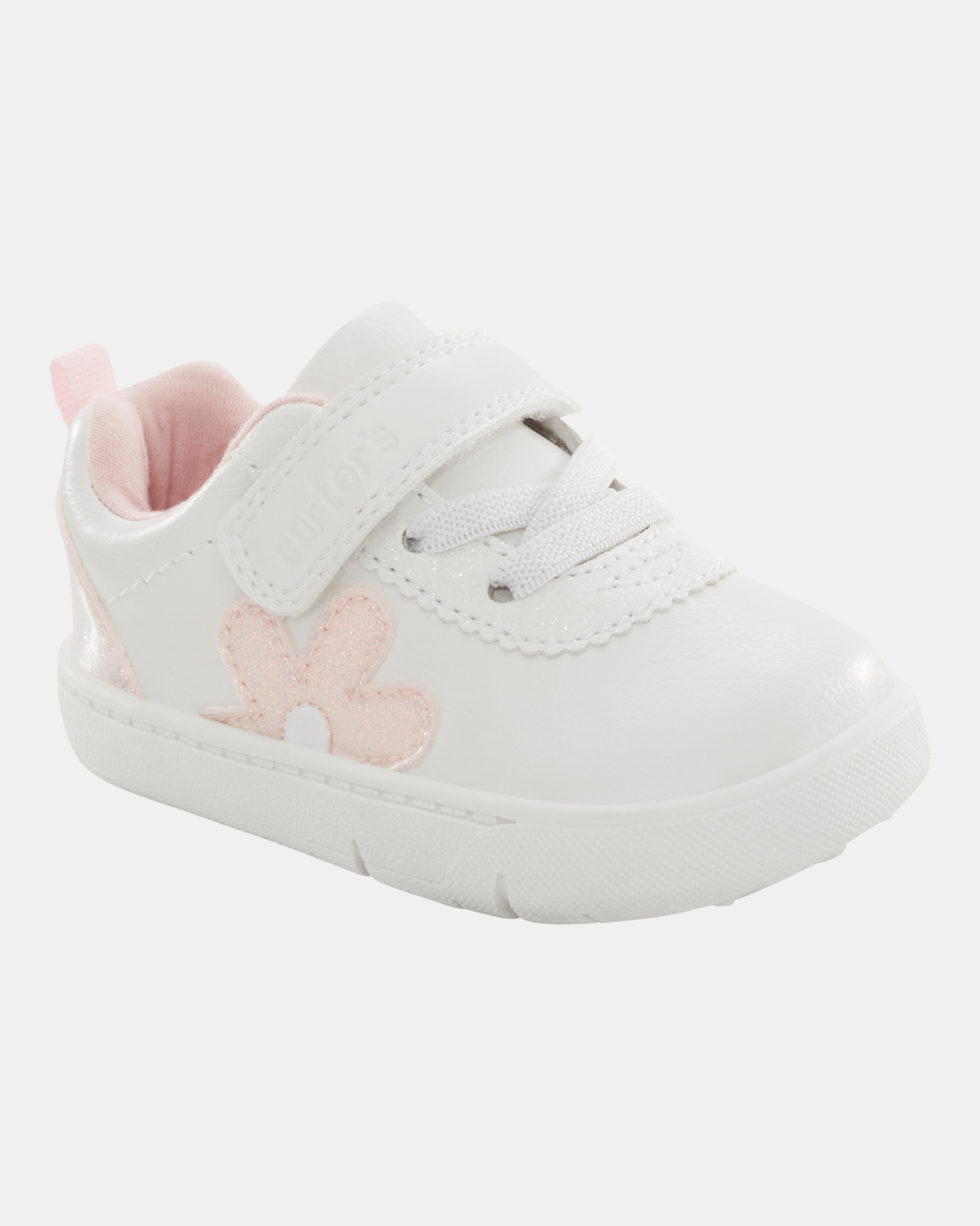 Every Step® First Walker Flower Casual Sneakers - White