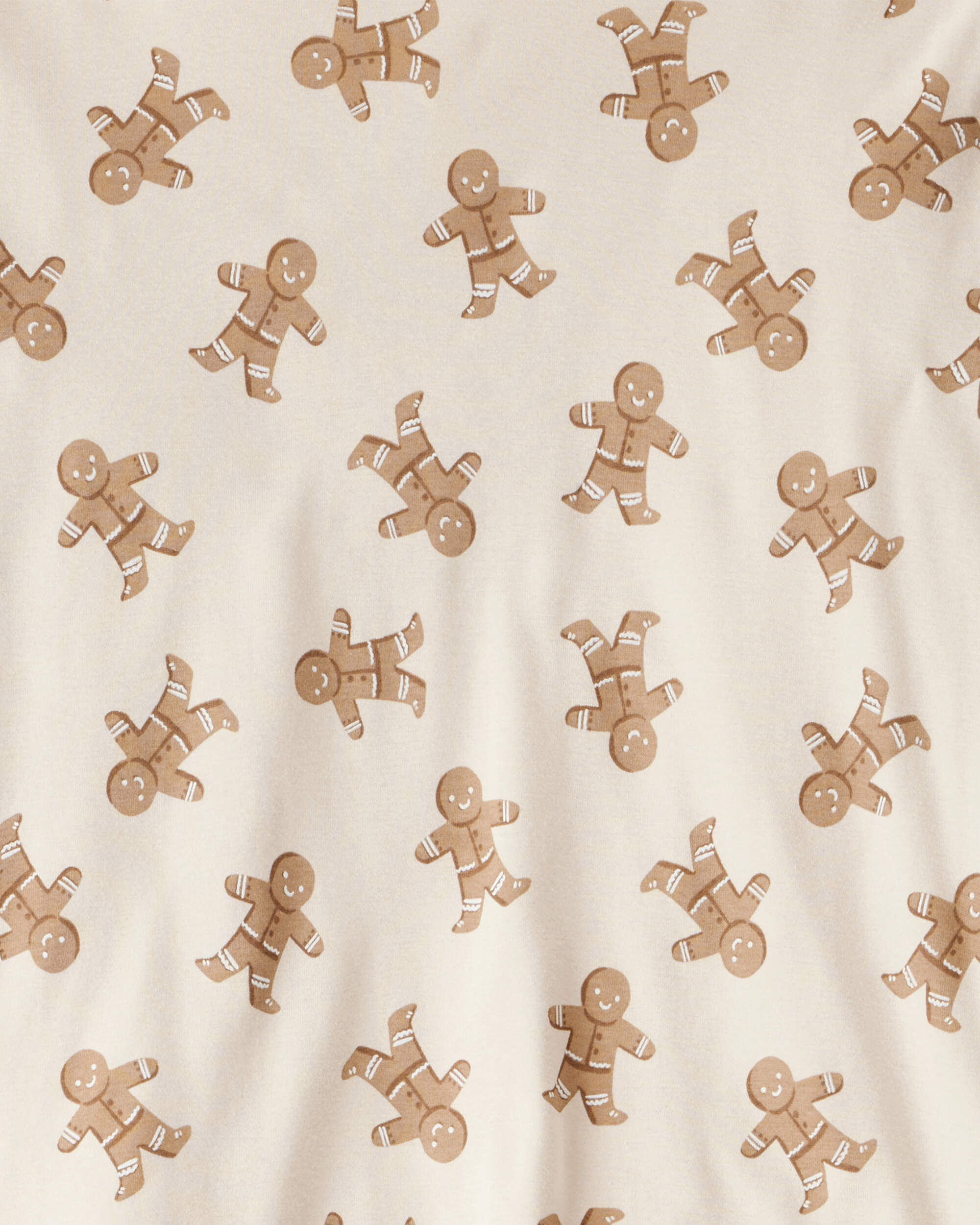 Adult Organic Cotton Pyjamas Set Gingerbread Man Print