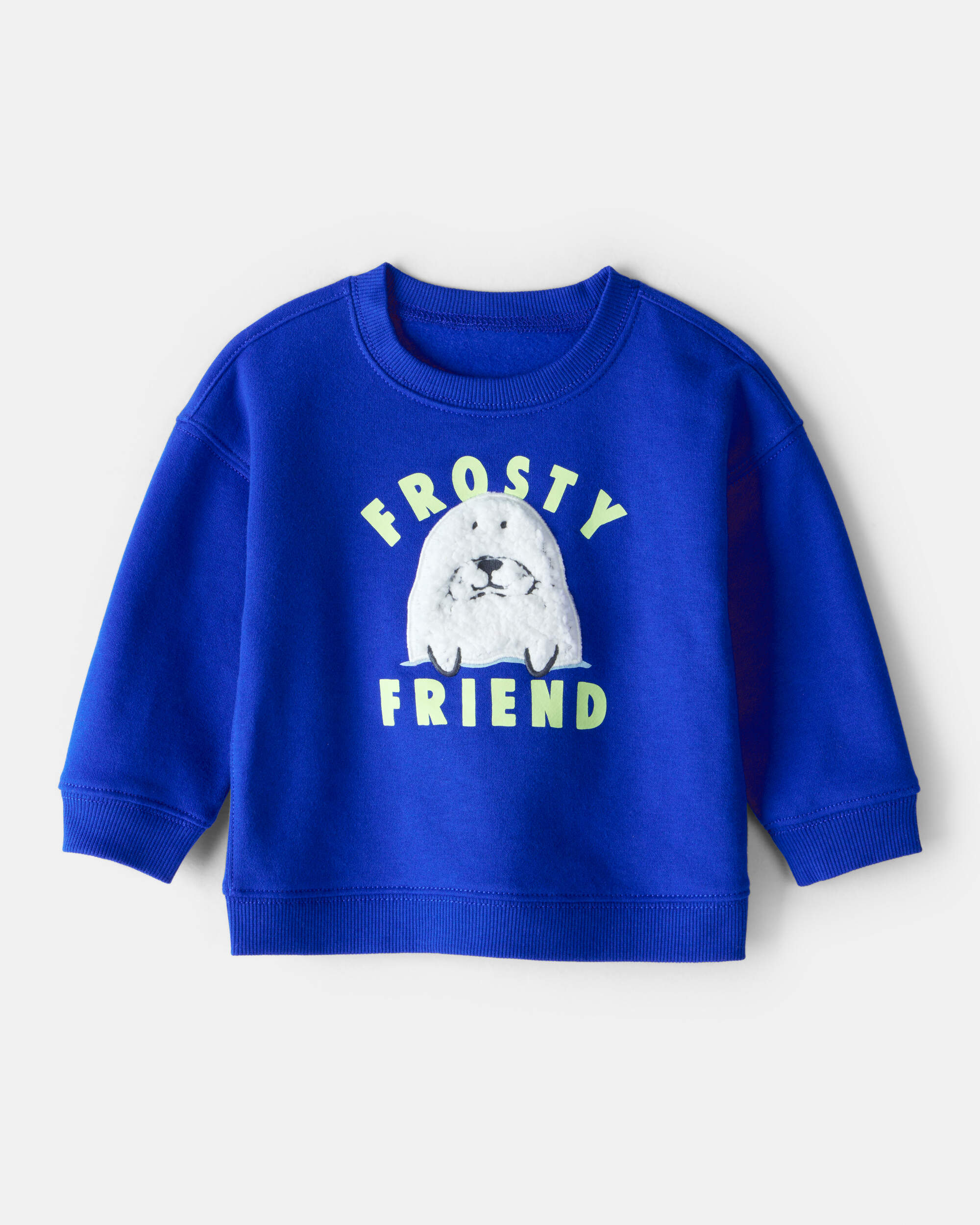 Baby Boy Seal Pullover Sweatshirt - Blue