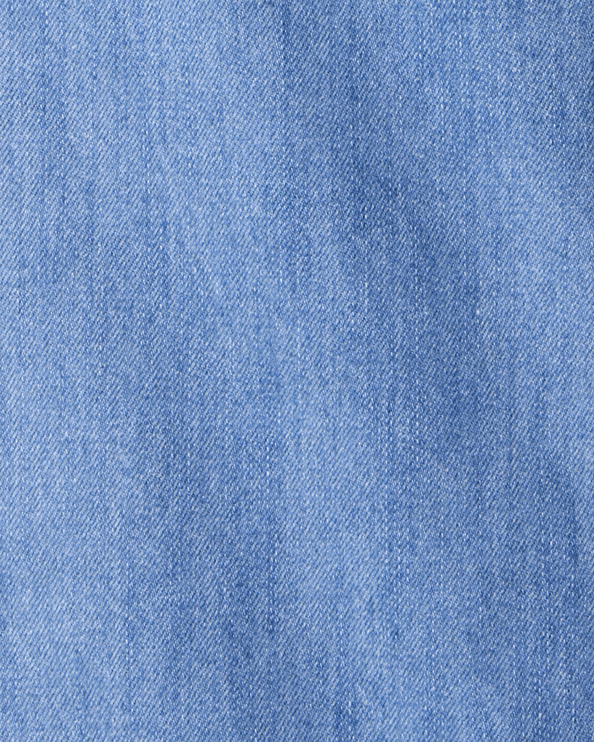 Kid Organic Cotton Chambray Cargo Pants