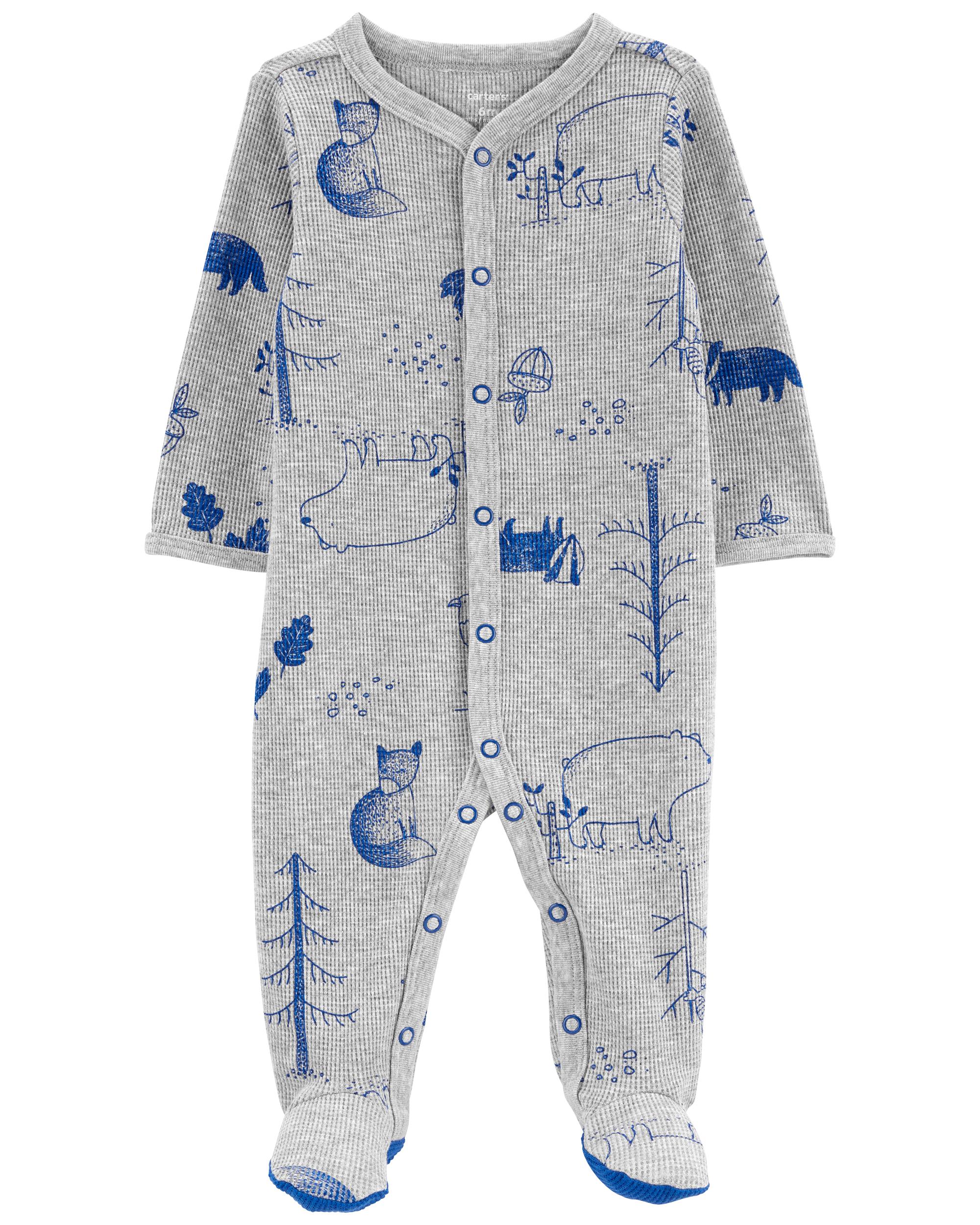 Woodland Snap-Up Thermal Sleeper Pyjamas