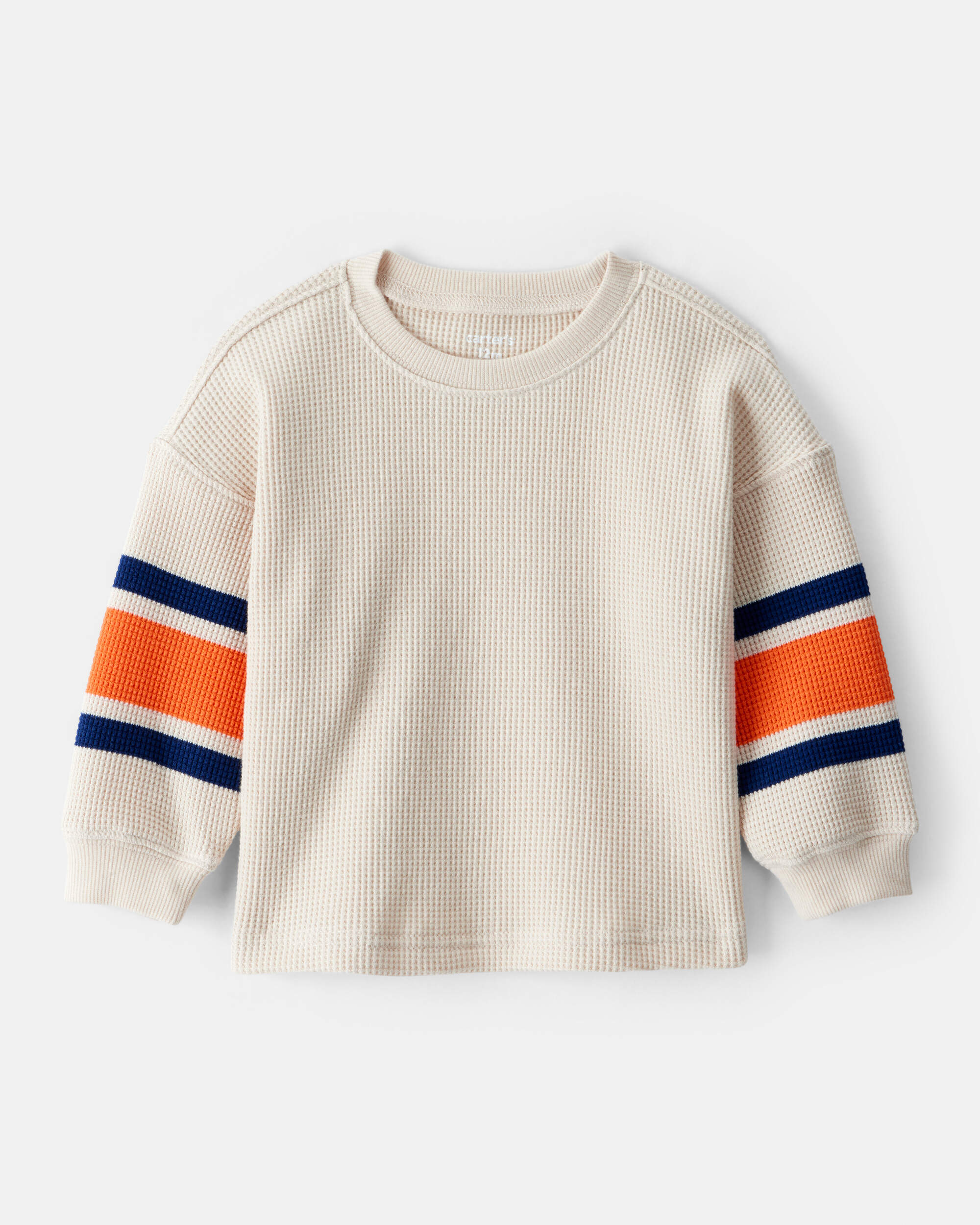 Baby Boy Thermal Long-Sleeve T-Shirt - Orange/Tan