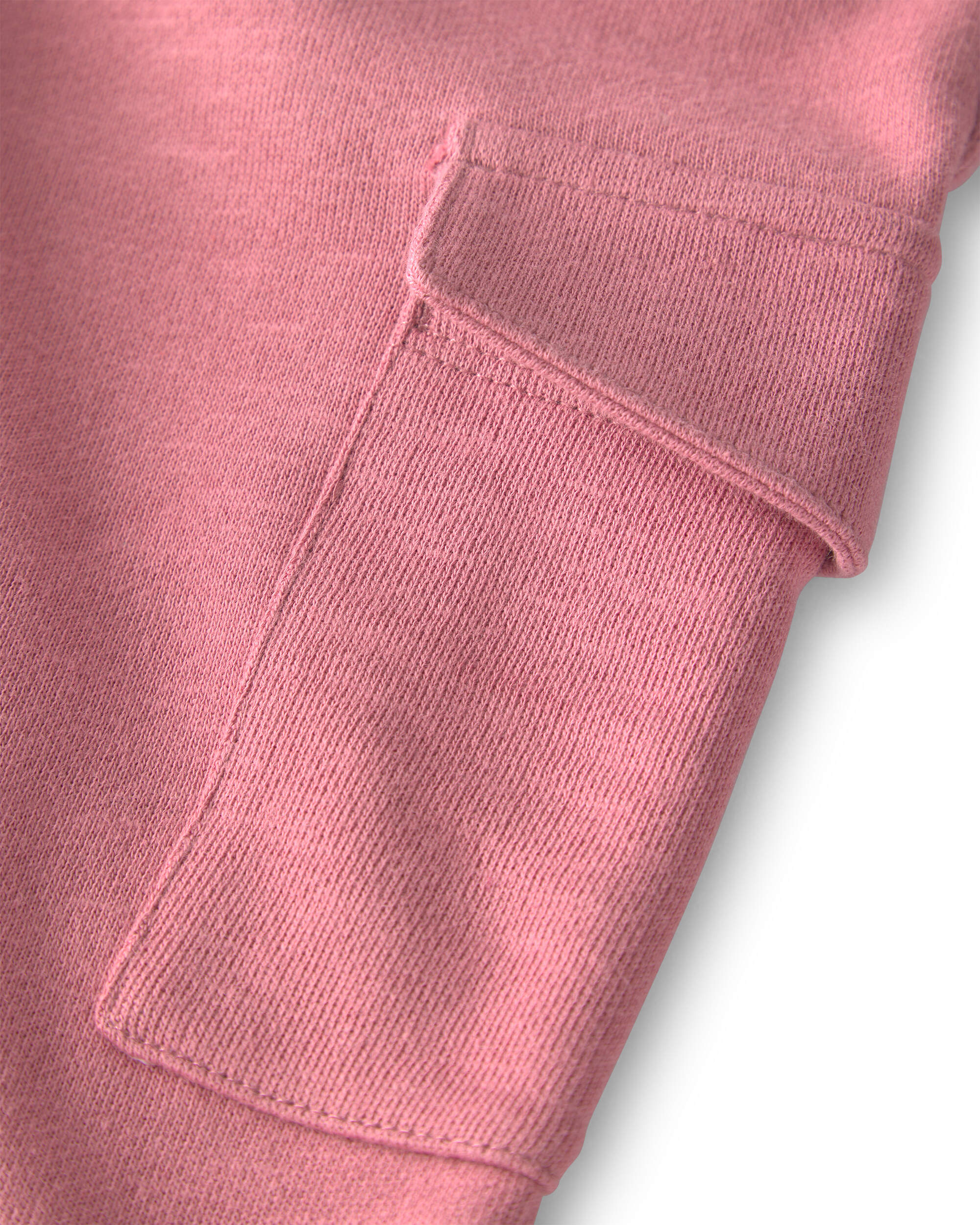 Girls Organic Cotton French Terry Cargo Pants