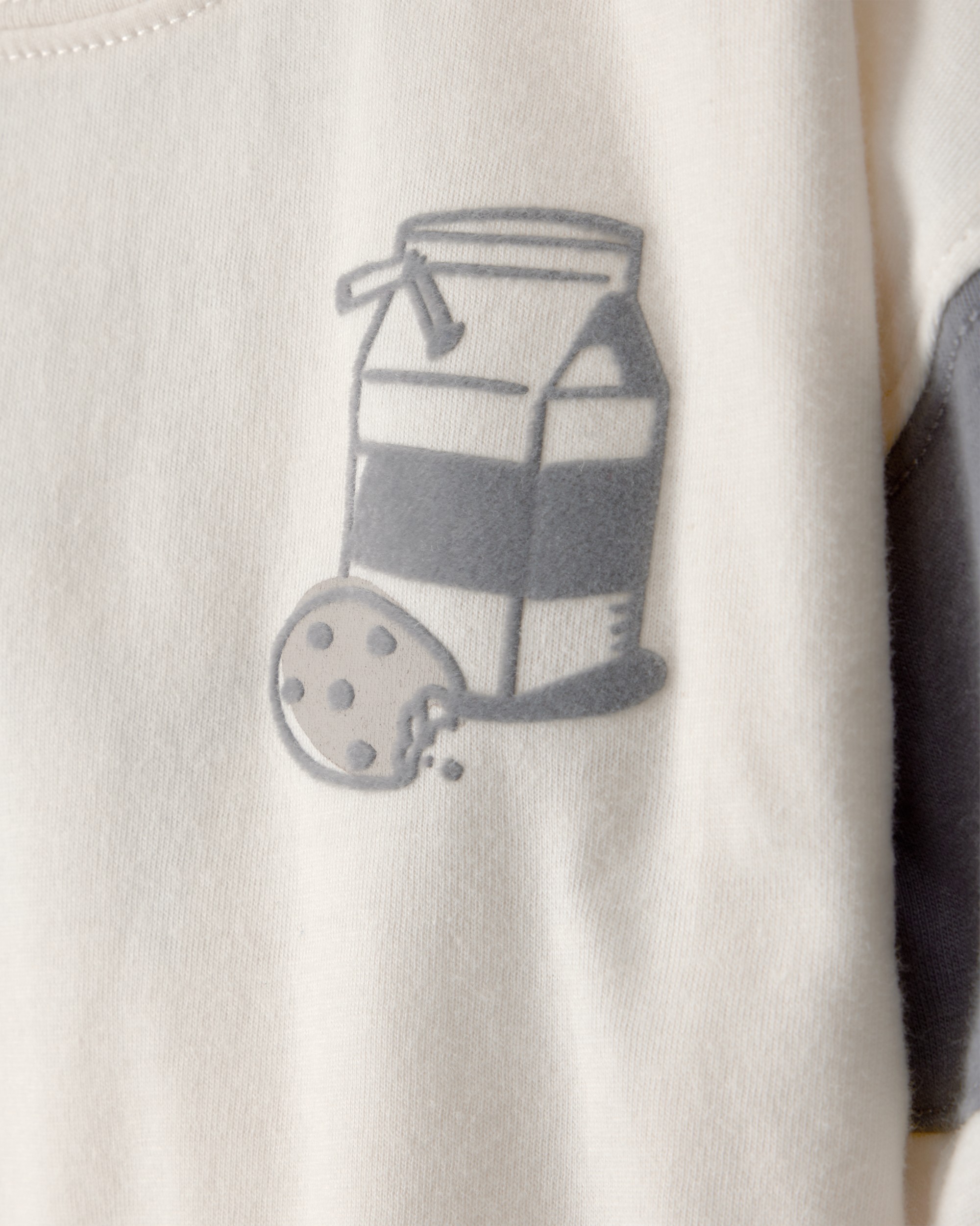 Baby Boy Cookies & Milk Long-Sleeve Graphic Tee - Cream