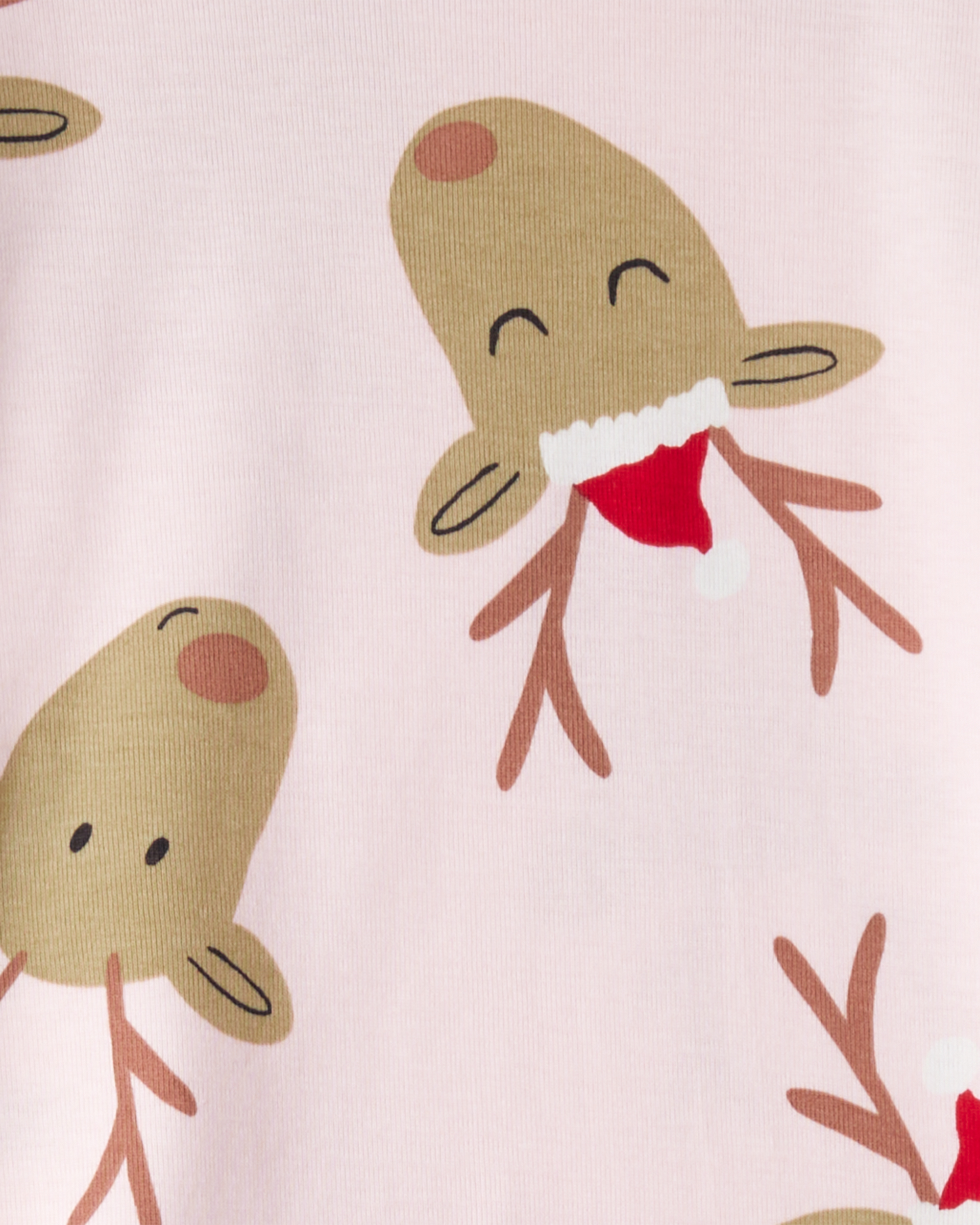 Kid Reindeer Snug Fit 2-Piece Pyjamas - Pink
