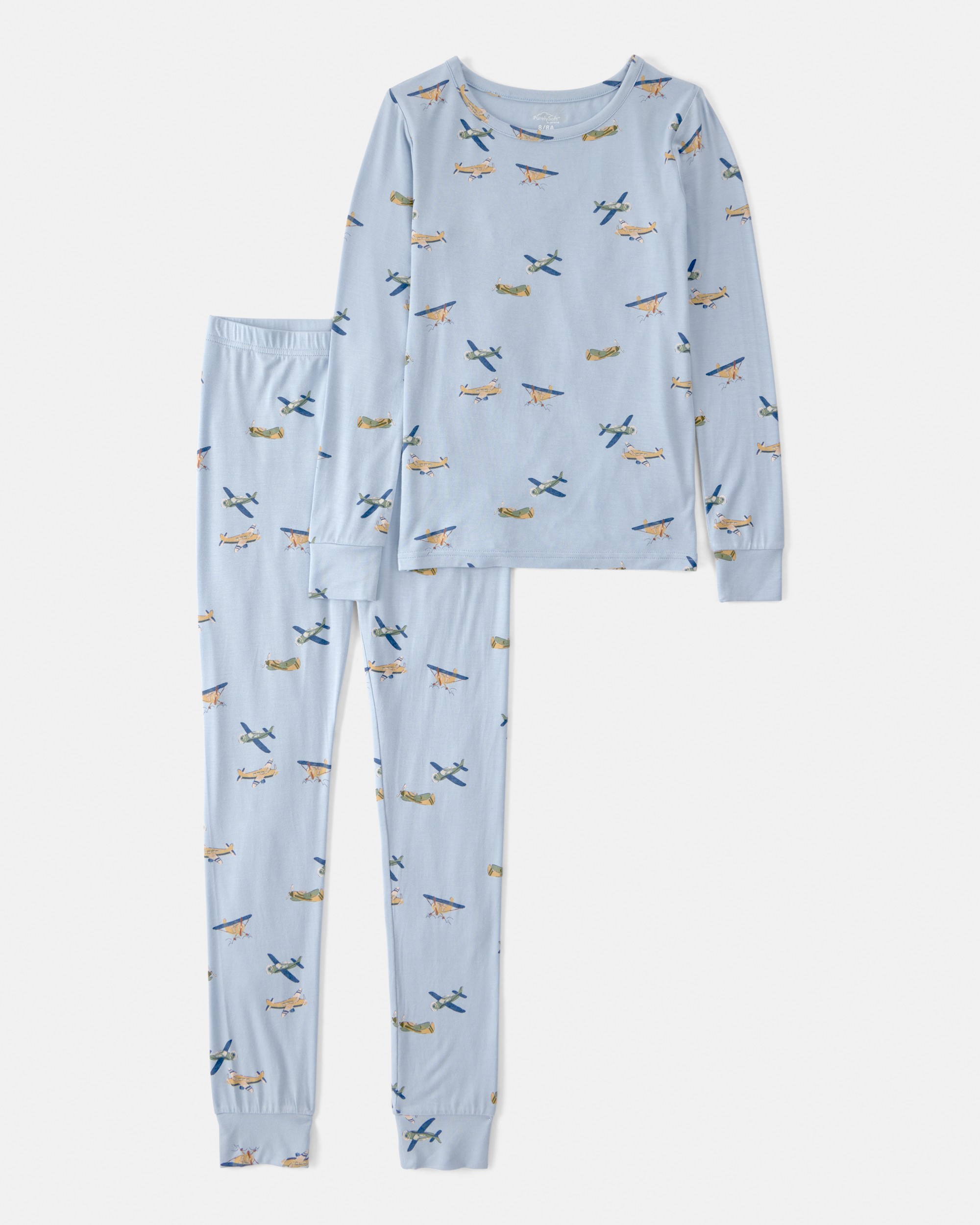 Boys Plane PurelySoft 2-Piece Pyjama Set - Blue