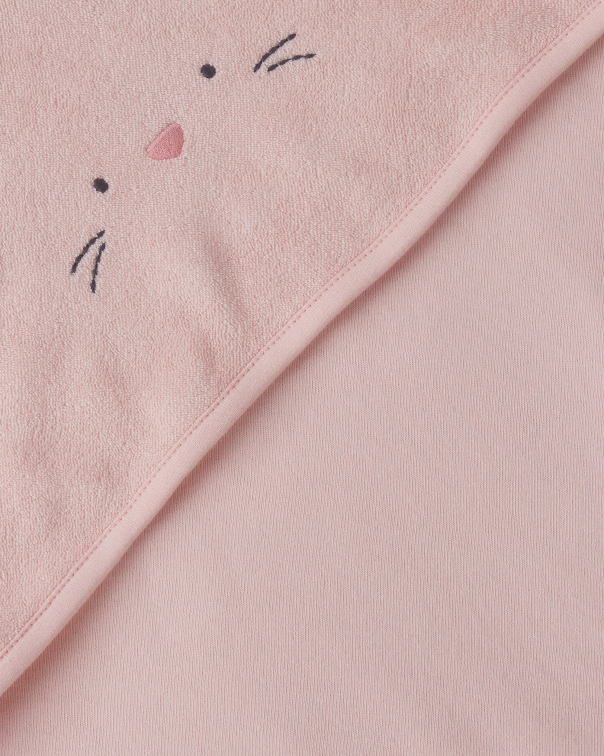 Baby Girl 2-Pack Bunny Terry Towels - Pink