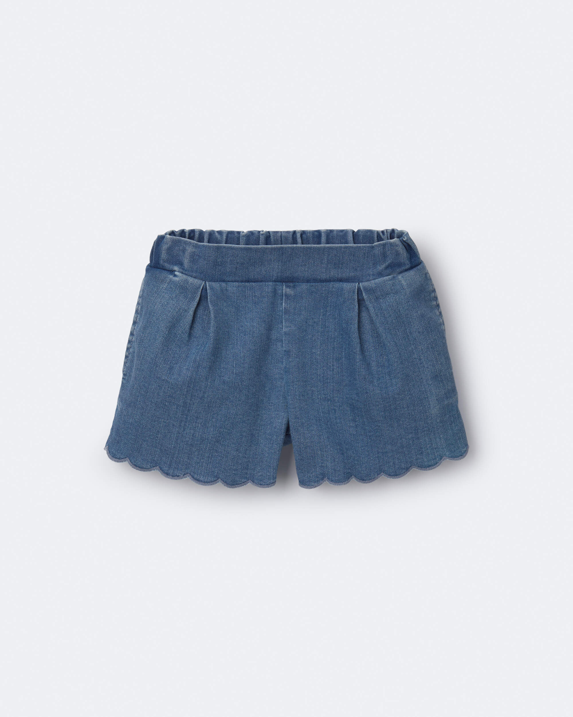 Toddler Girl Scalloped Short Denim