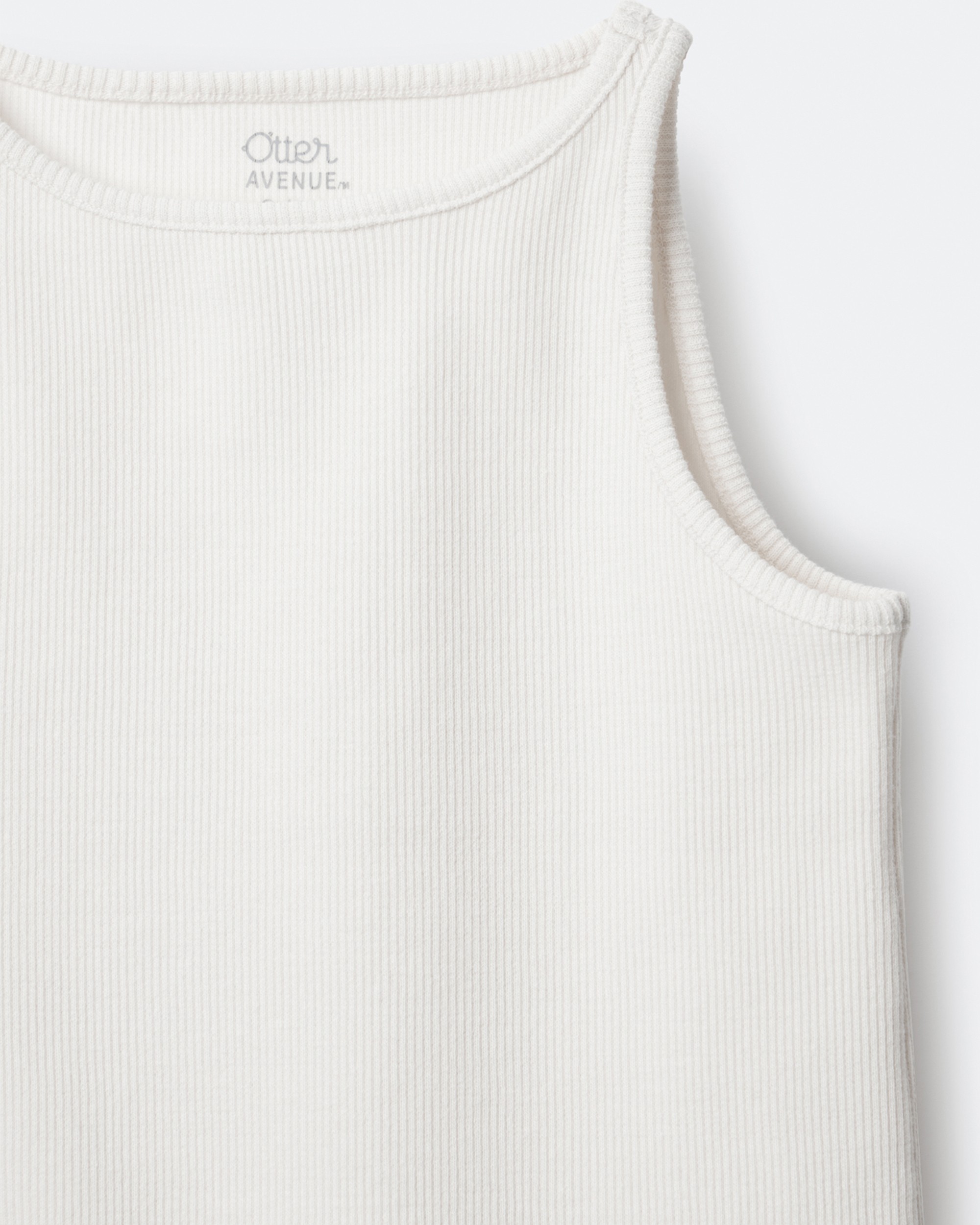 Toddler Girl Ribbed Tank Top - Cream