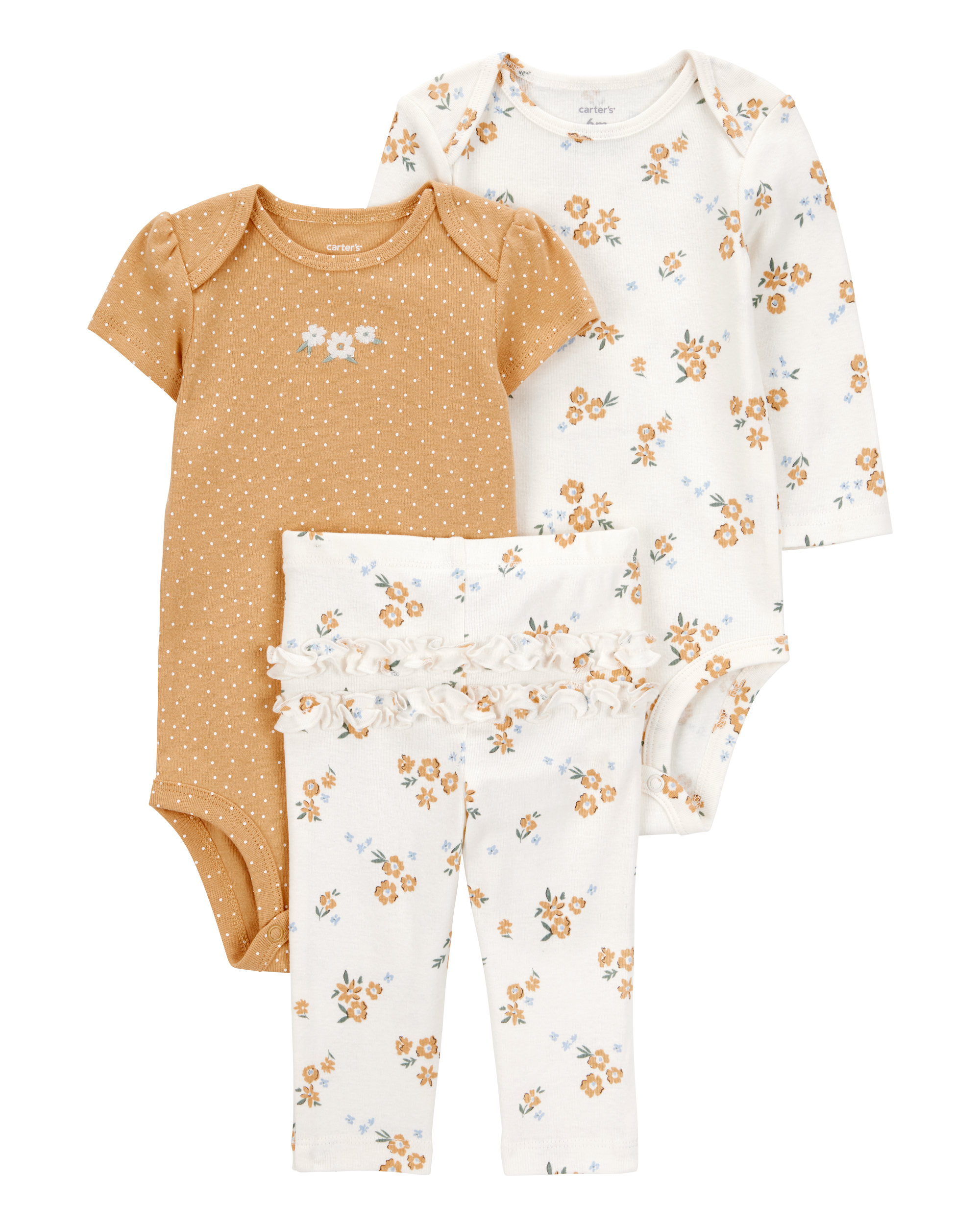 Baby 3-Piece Floral Little Character Set