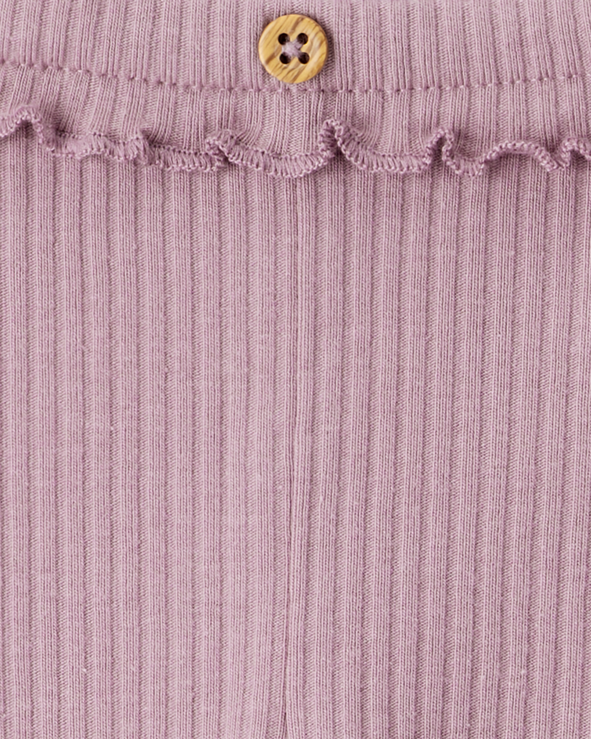 Baby Girl 2-Pack Ruffle Waist Rib Pants - Purple