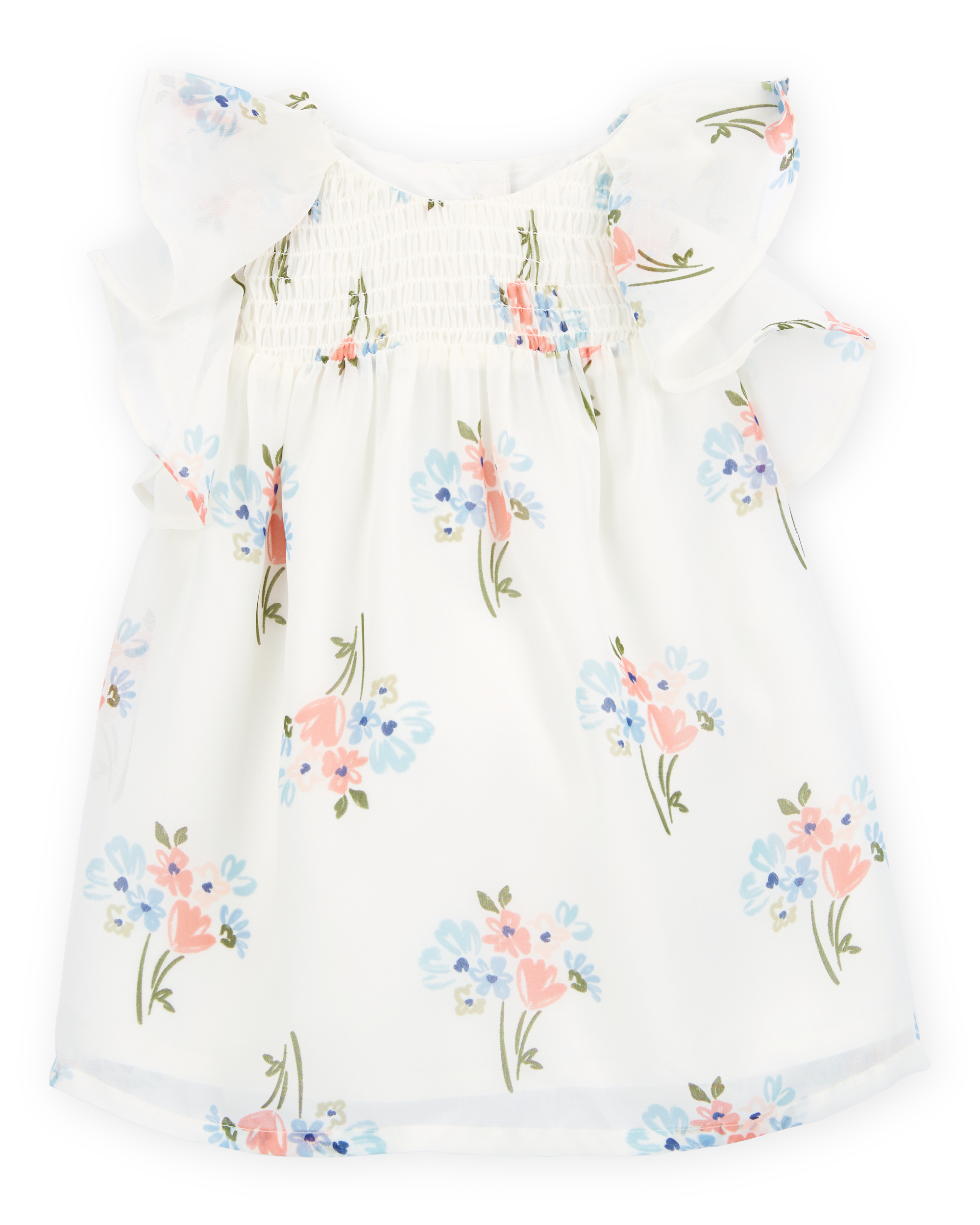 Baby Floral Dress - Ivory