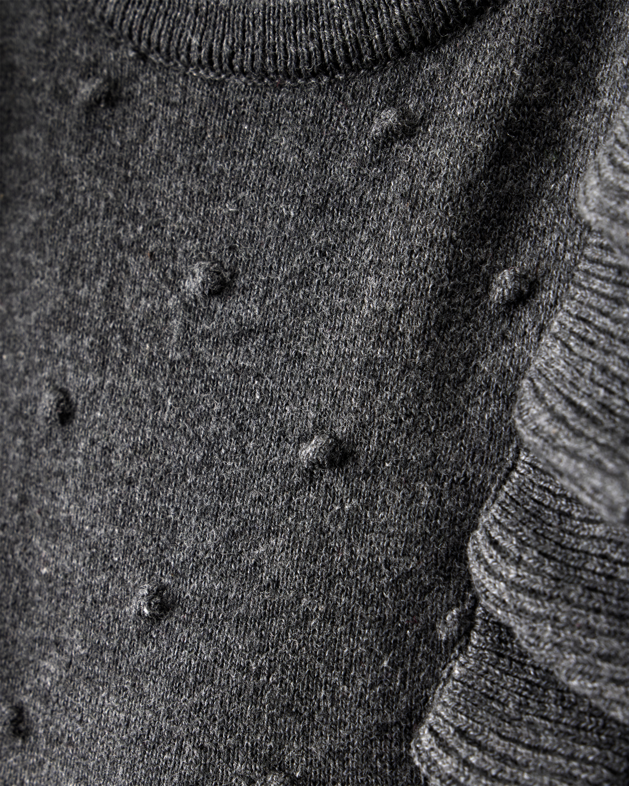 Baby Girl Ruffled Cotton Long-Sleeve Bodysuit - Grey