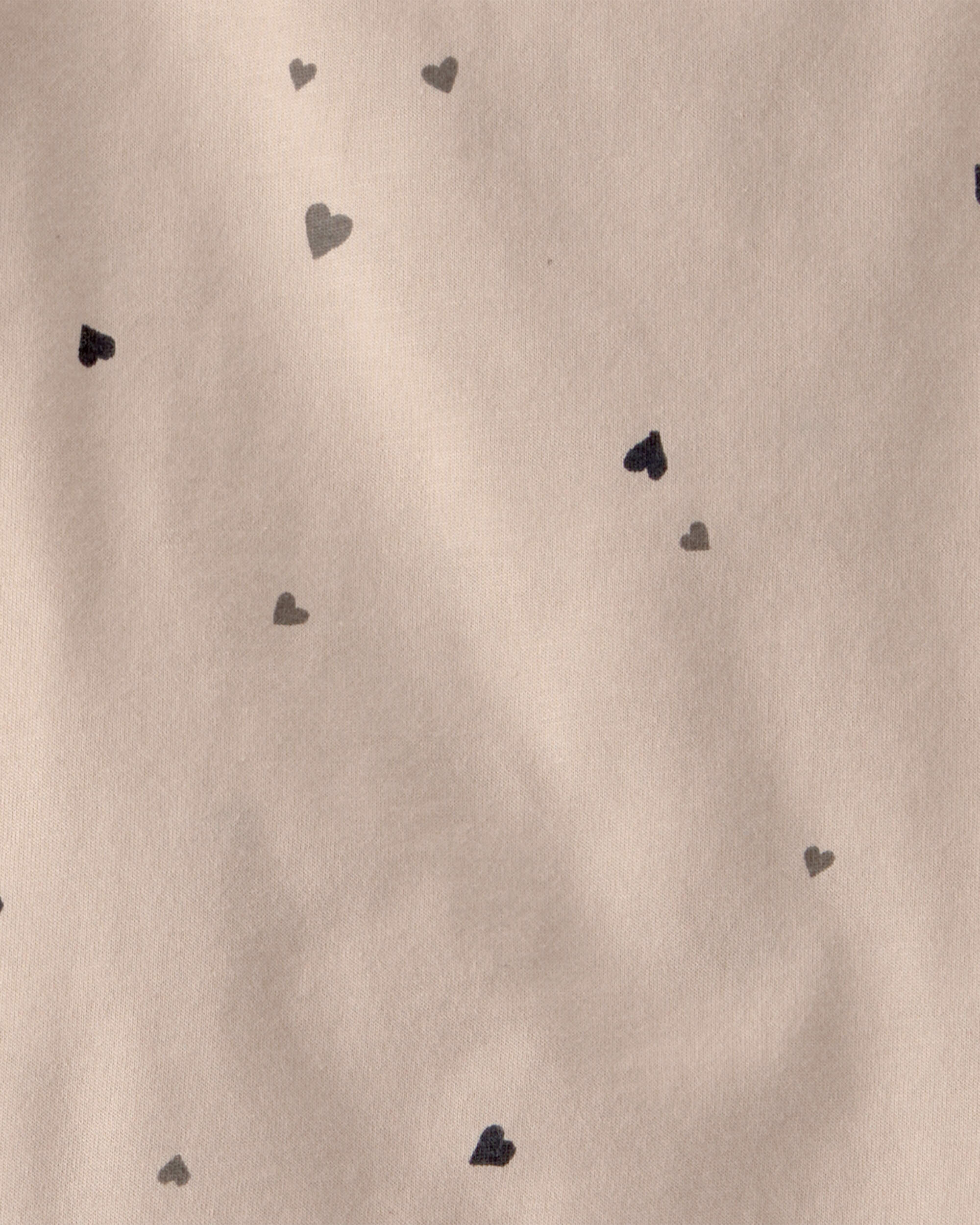 Toddler Girl 2-Piece Heart Top & Short Set - Brown