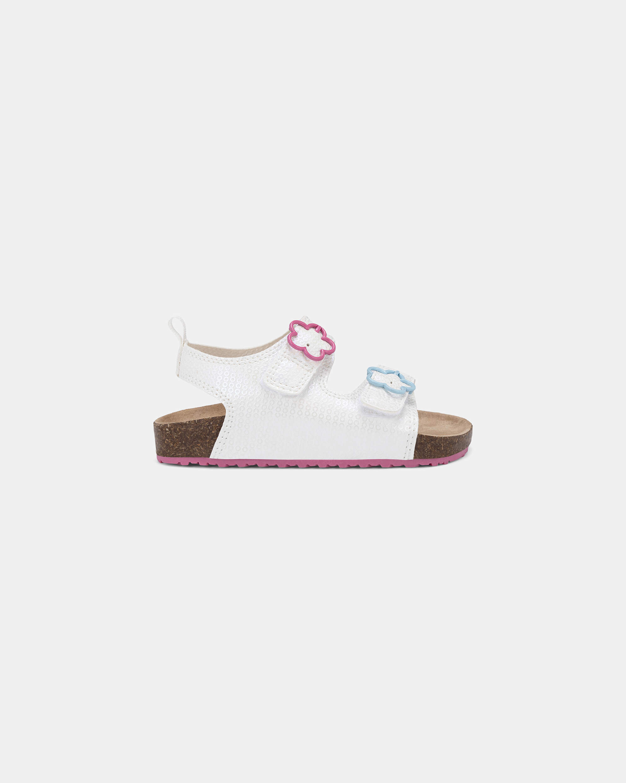 Toddler Girl Flower Sandals - White