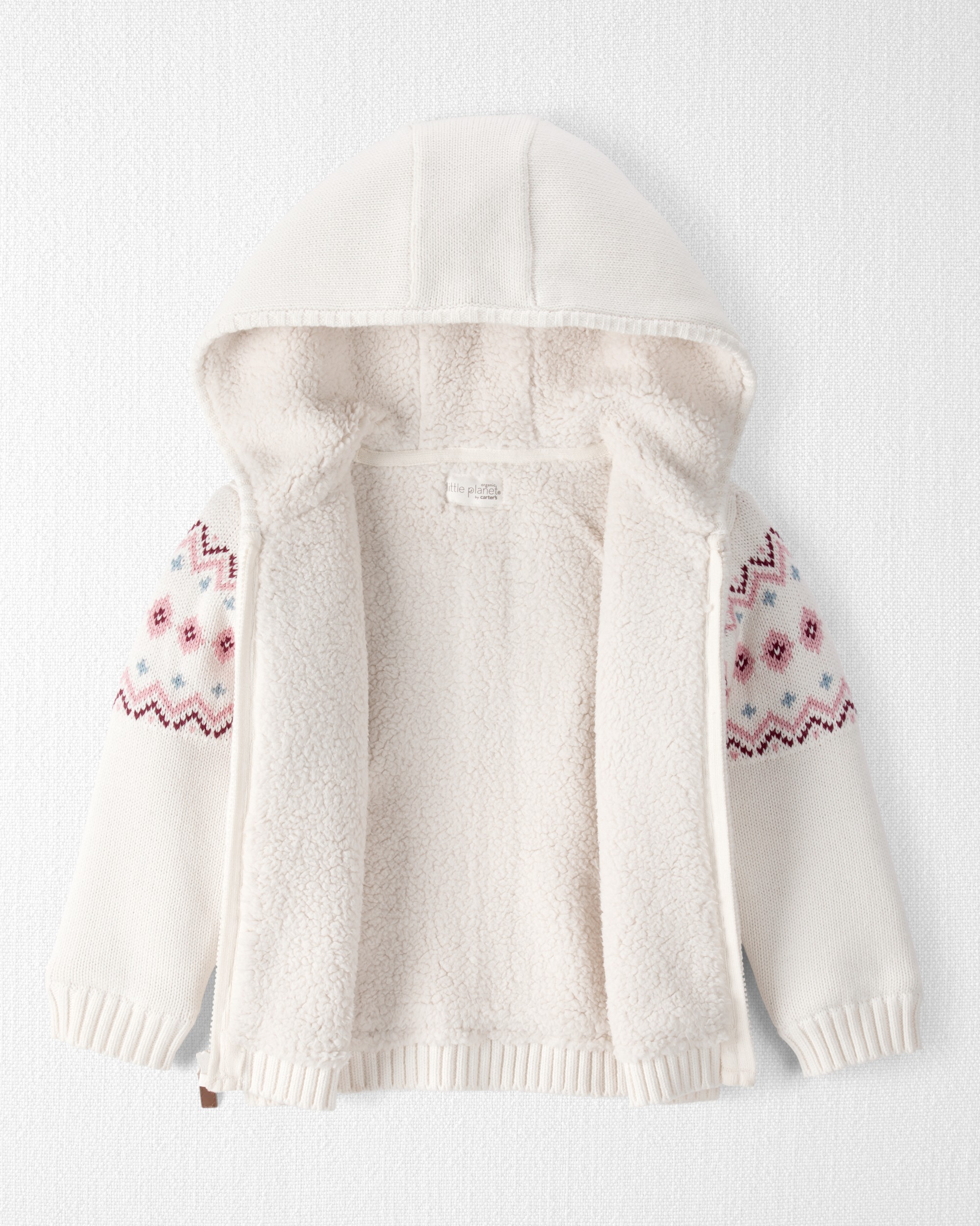 Toddler Girl Organic Cotton Fair Isle Sweater Knit