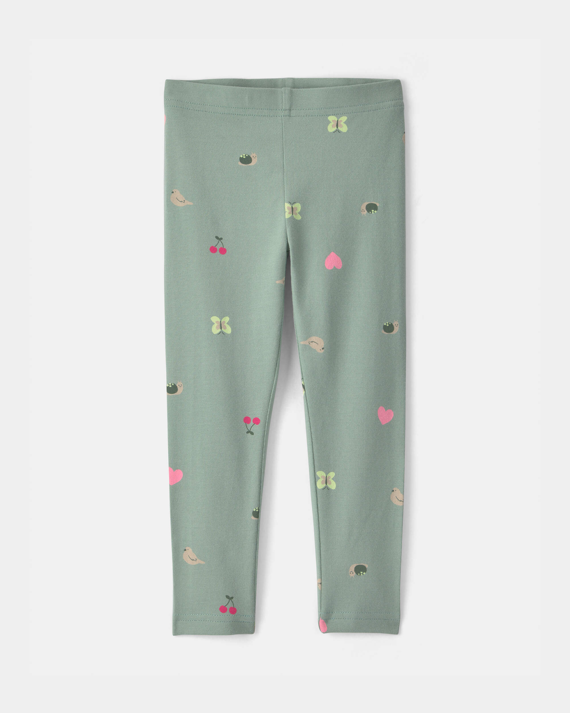Toddler Girl Nature Pull-On Stretch Leggings - Green