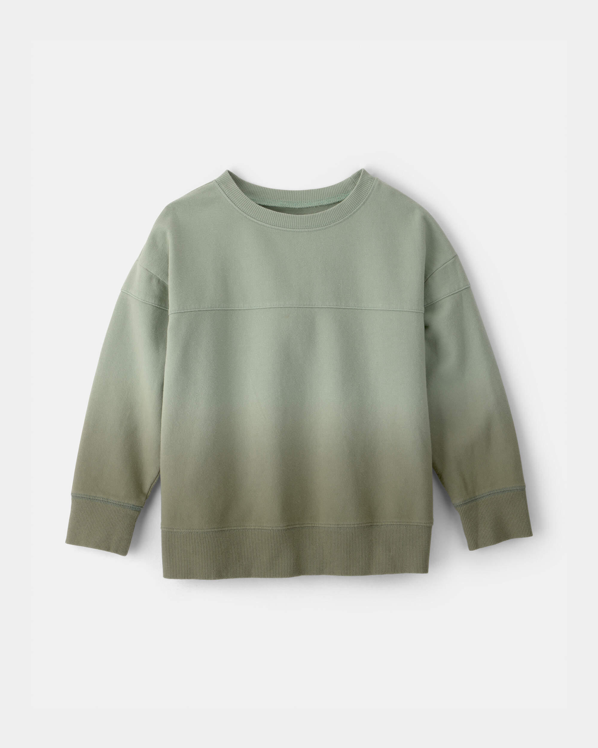Boys Ombre French Terry Pullover Sweatshirt - Green