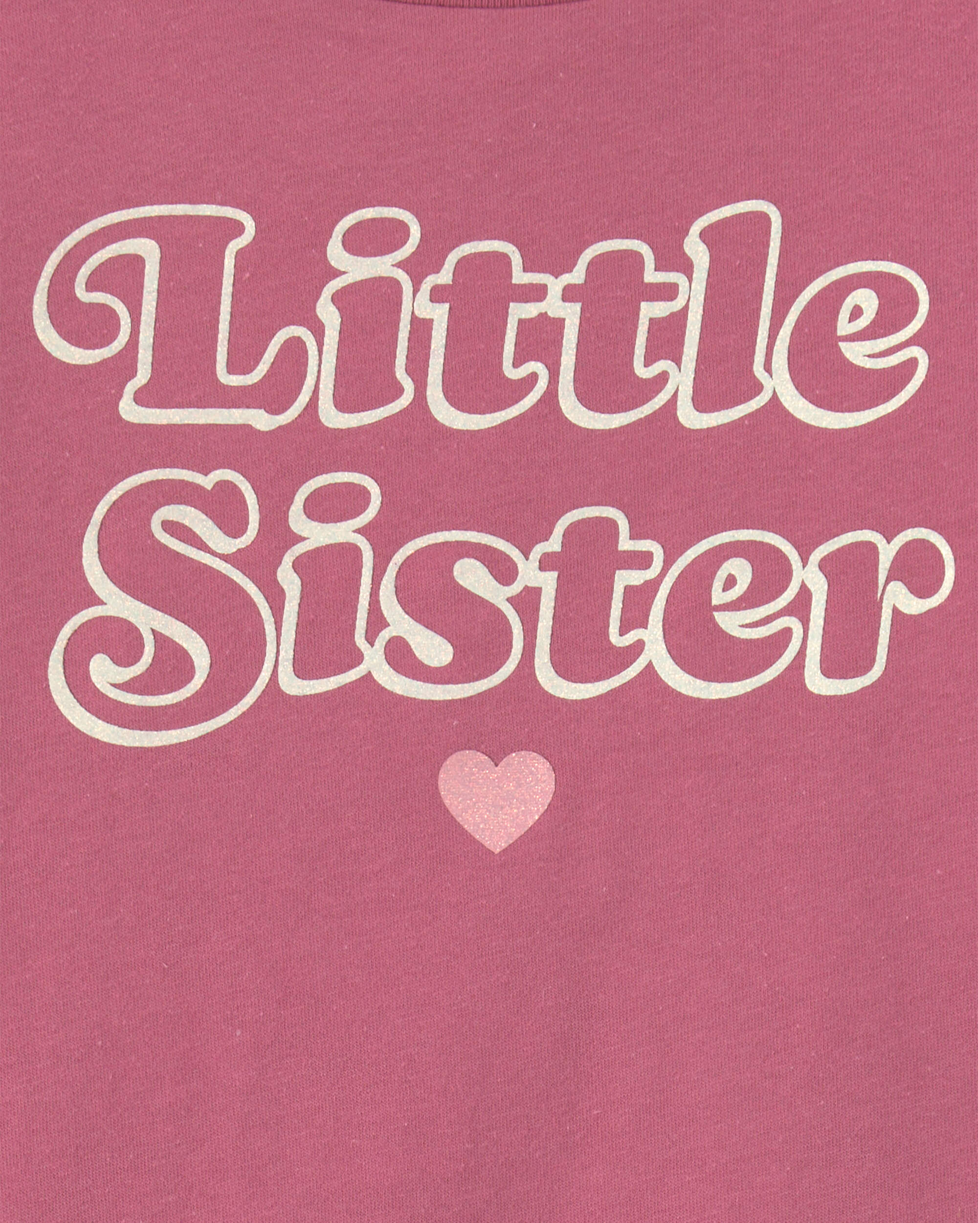 Toddler Girl 'Little Sister' Long-Sleeve Graphic Tee - Pink