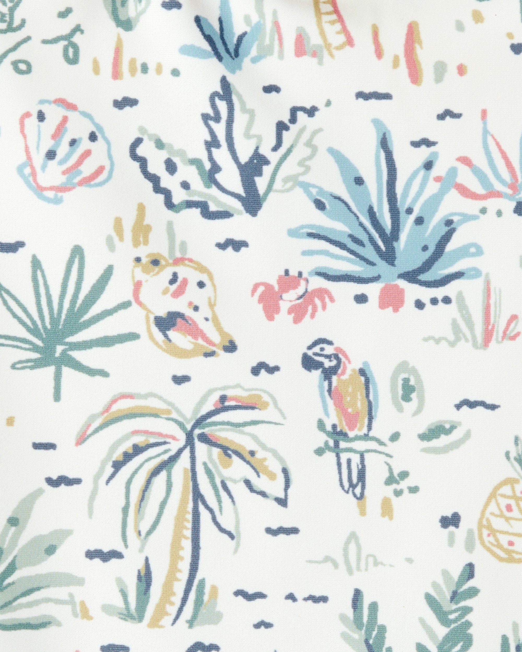 Toddler Girl Recycled Swimsuit Tropical Paradise