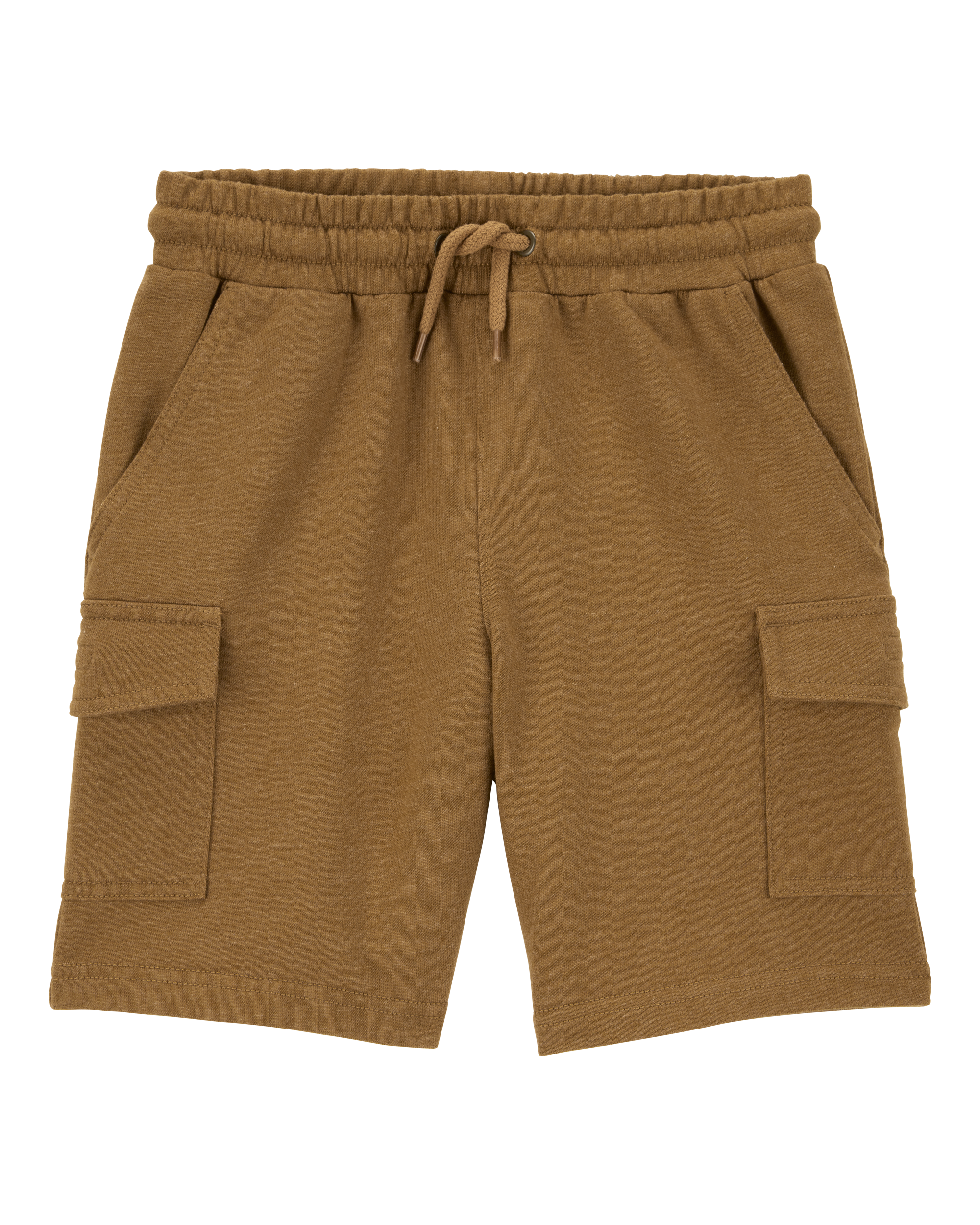 Kid Pull-On Knit Cargo Shorts - Brown