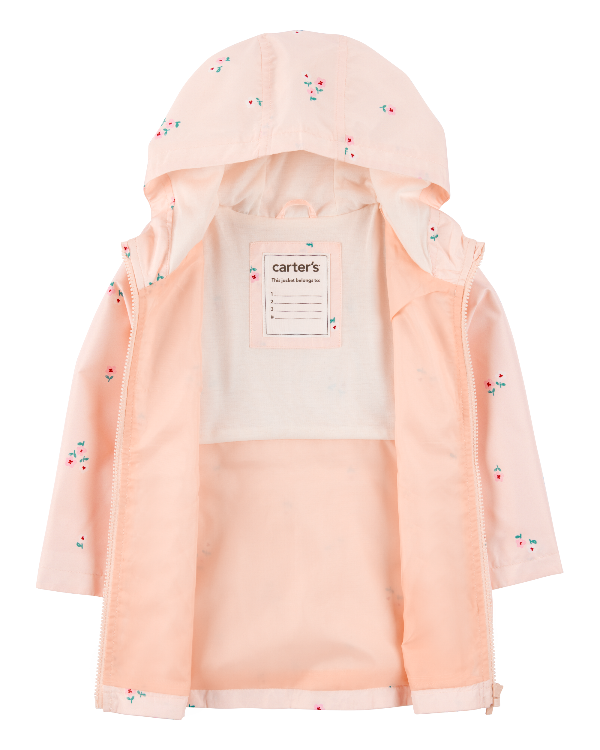 Toddler Floral Rain Jacket - Pink