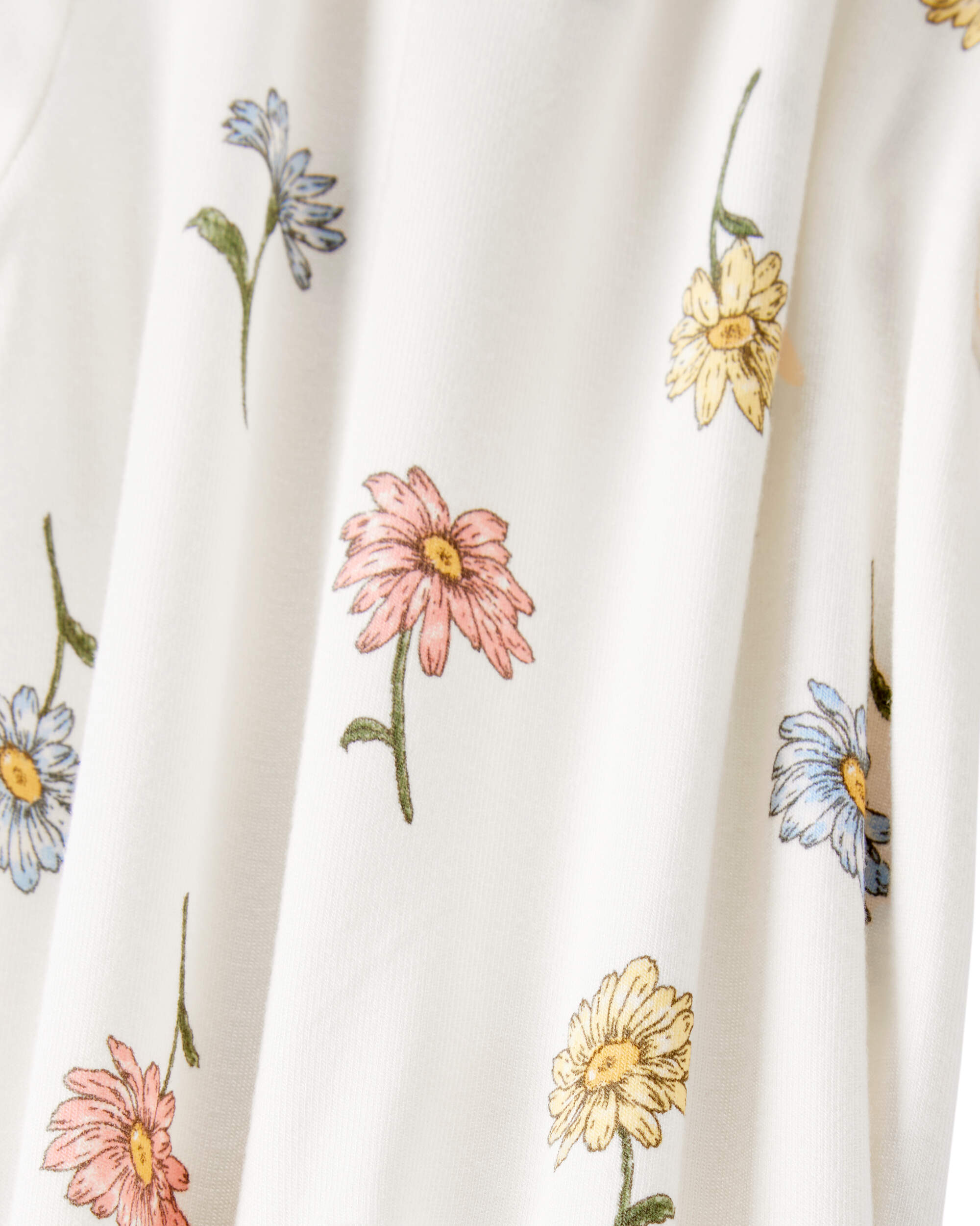 Baby Girl Floral Print 2-Way Zip PurelySoft Sleeper Pyjamas - Ivory