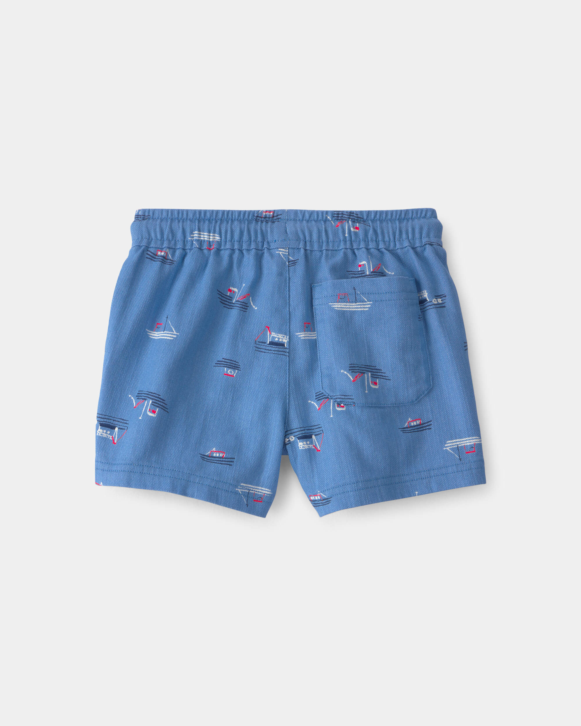 Toddler Boy Sailboat Twill Shorts - Blue