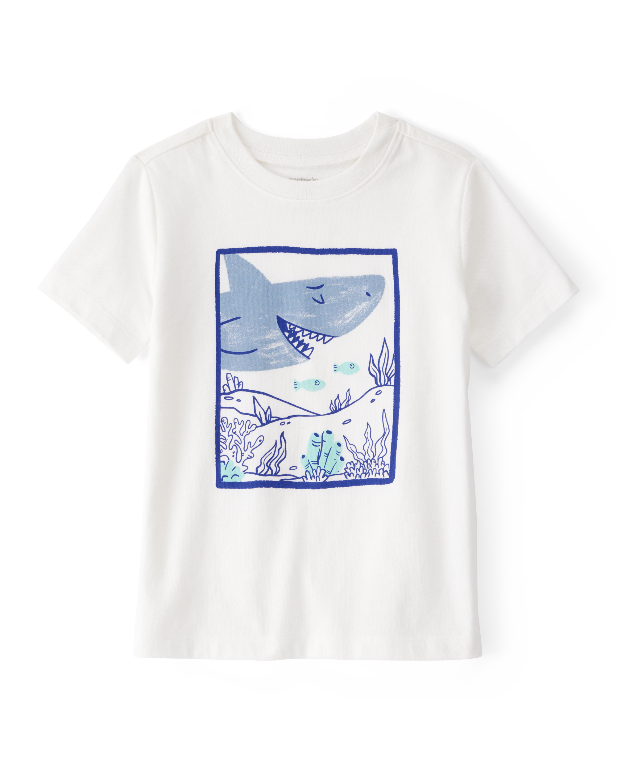 Toddler Shark Short-Sleeve Graphic Tee - Ivory