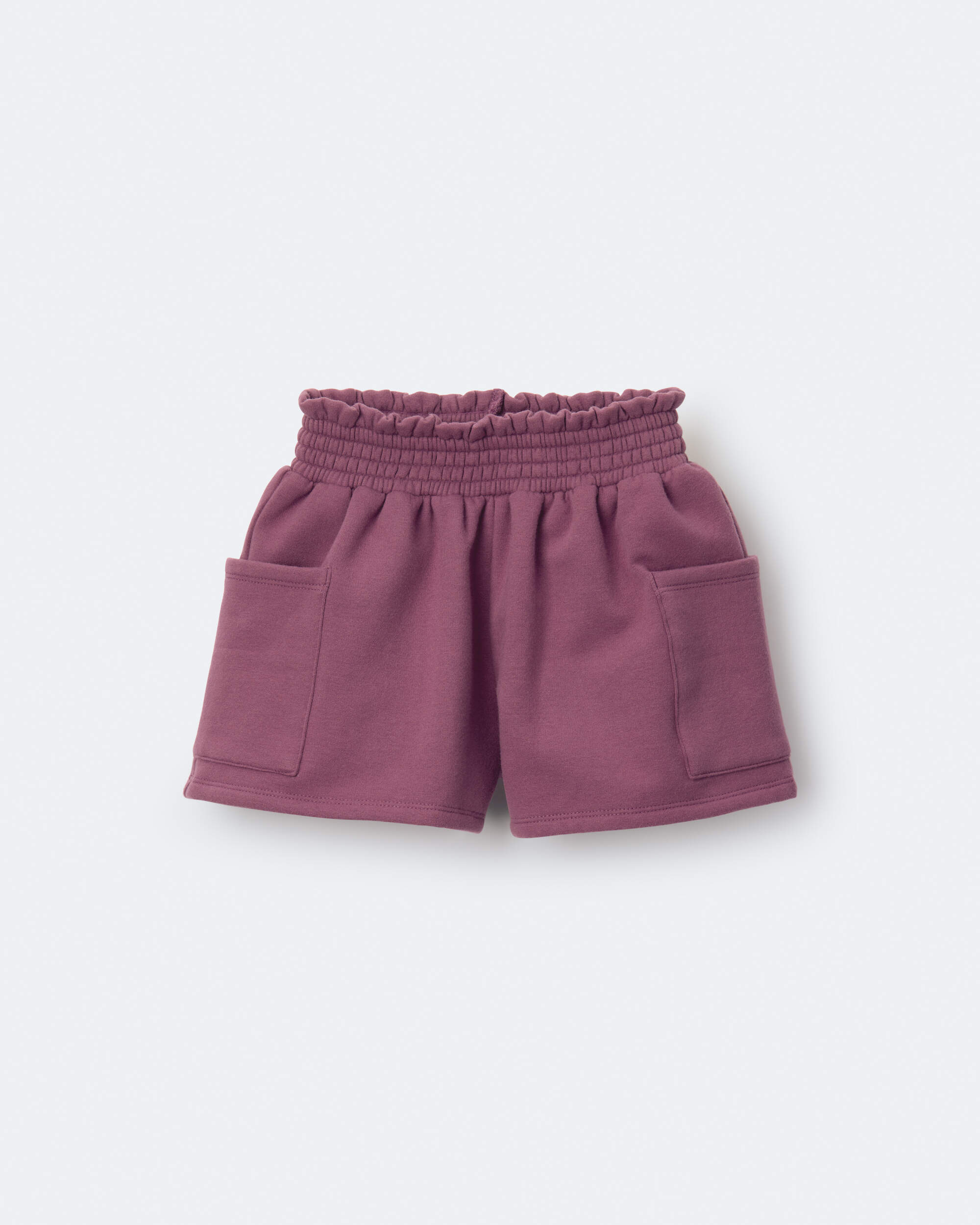 Toddler Girl Fleece Swing Short with Pockets- Burgundy