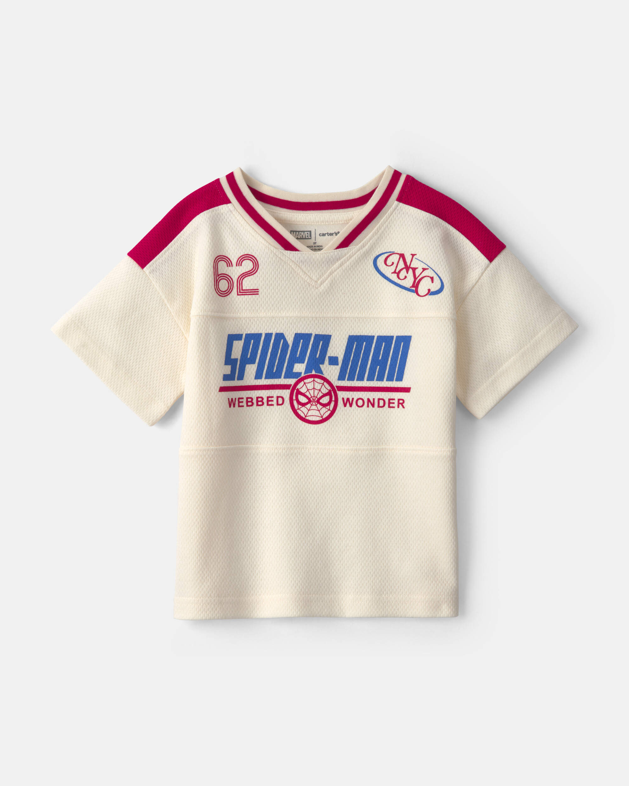 Toddler Boy ©Marvel Spider-Man Short-Sleeve Jersey - Cream