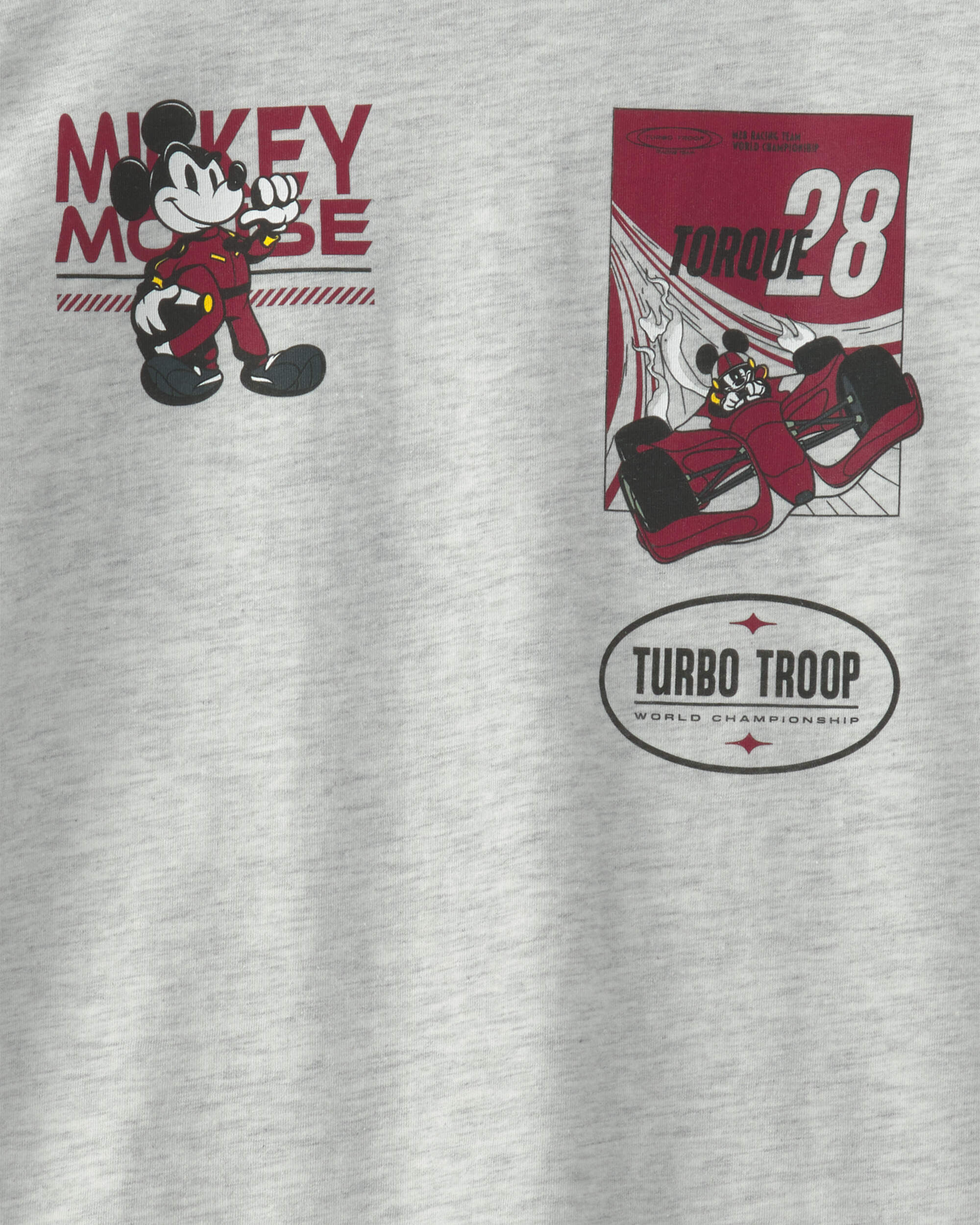 Boys Disney© Mickey Mouse Racing Long-Sleeve Graphic Tee - Grey