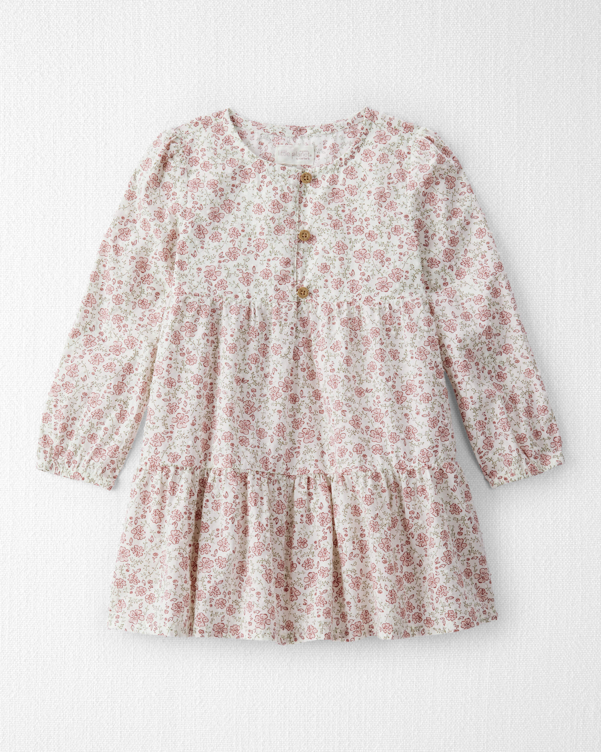 Toddler Girl Organic Cotton Dress Prairie Blossom Print