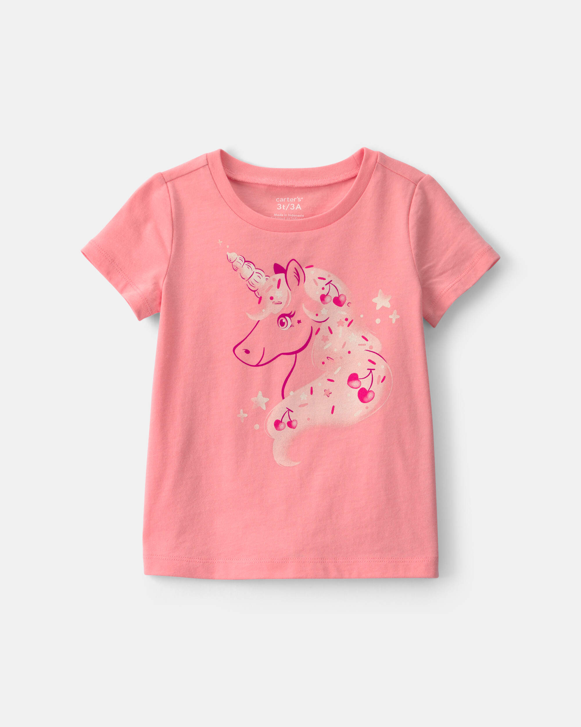 Toddler Girl Unicorn Graphic Tee – Pink