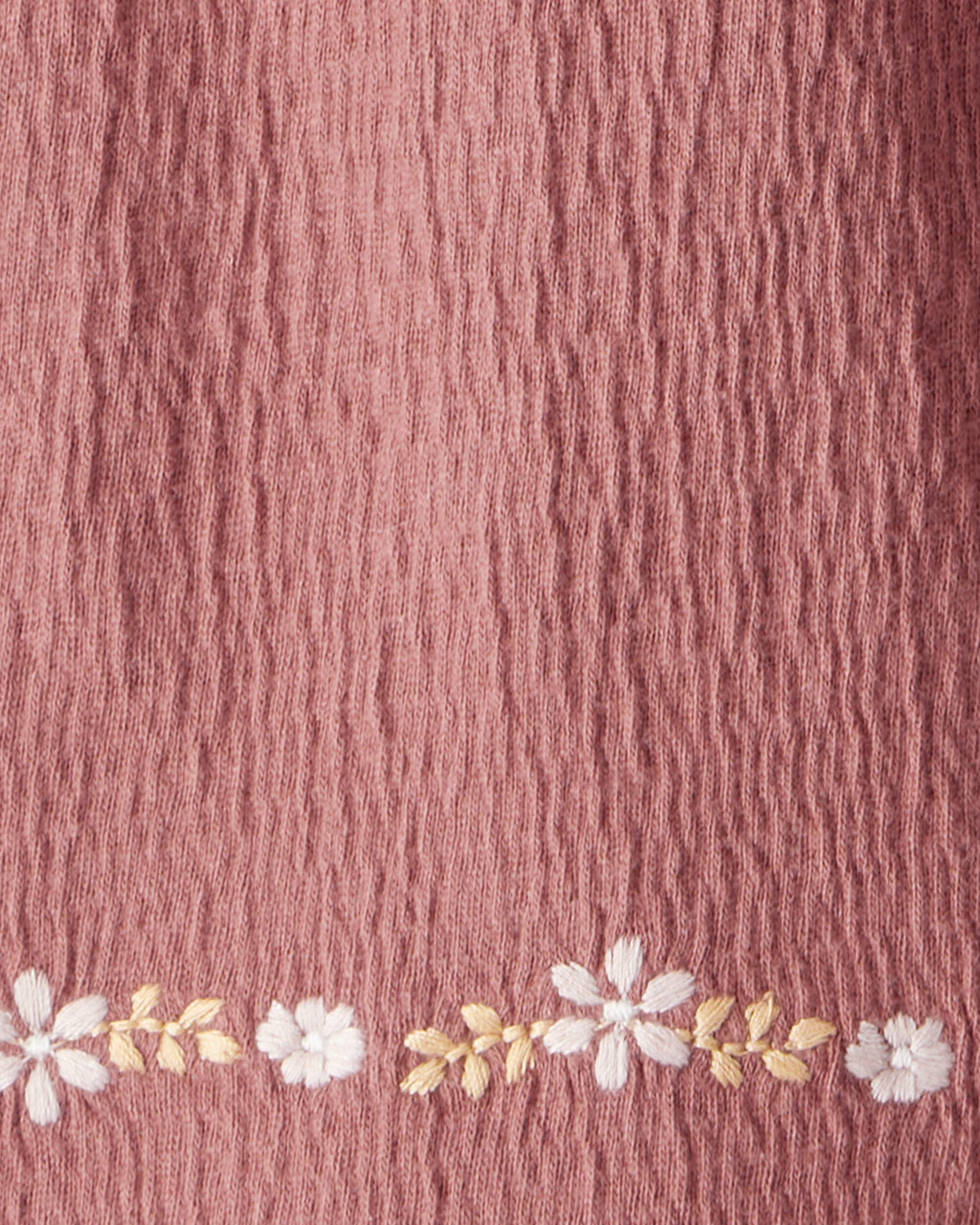 Baby Girl 2-Piece Organic Cotton Crinkled Knit Set